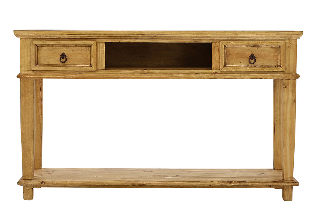 LAWMAN LIGHT WAX CONSOLE TABLE