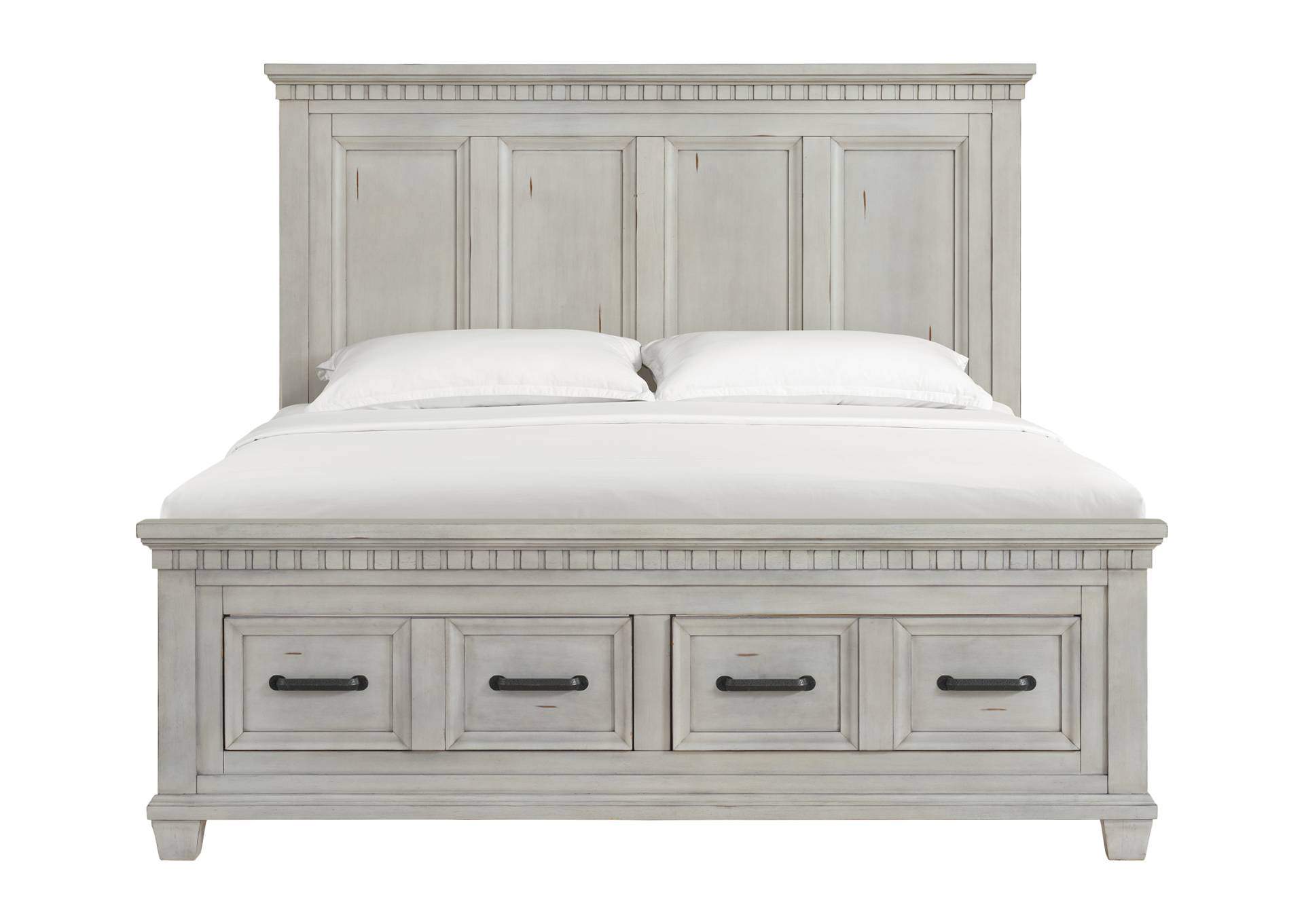 MCCOY ANTIQUE WHITE KING BED,ELEMENTS INTERNATIONAL GROUP, LLC