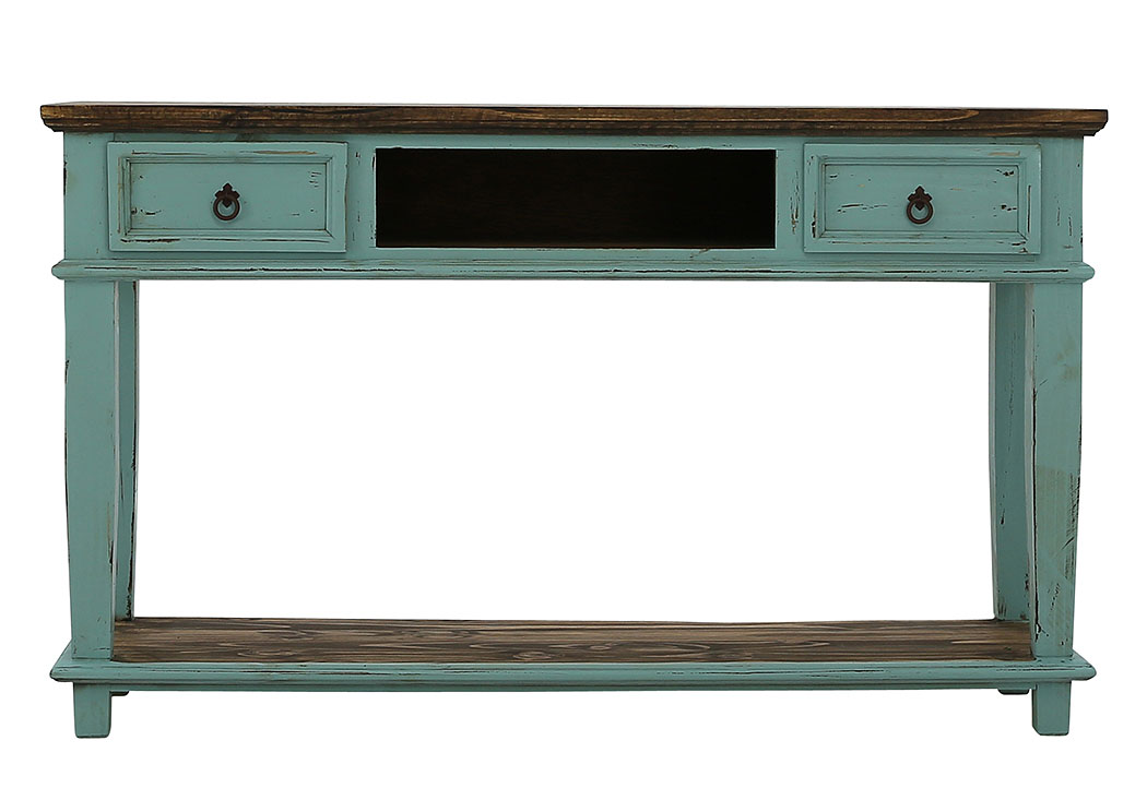 LAWMAN TURQUOISE CONSOLE TABLE
