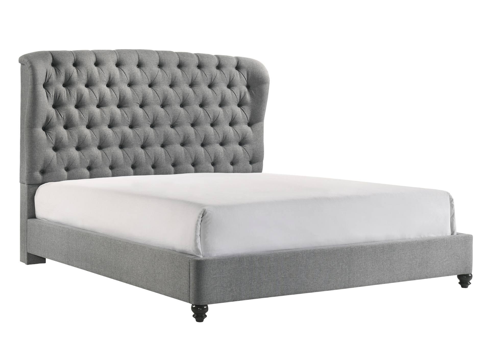 LINDA GREY KING BED