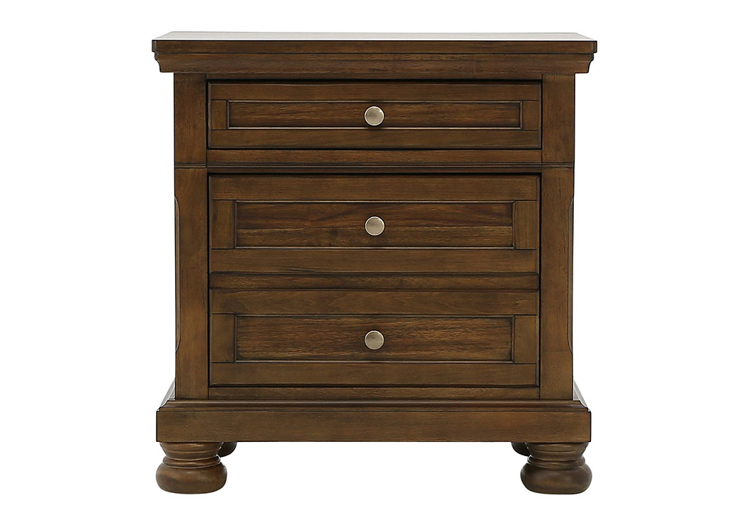 Grace Brown Night Stand with 2 Drawers