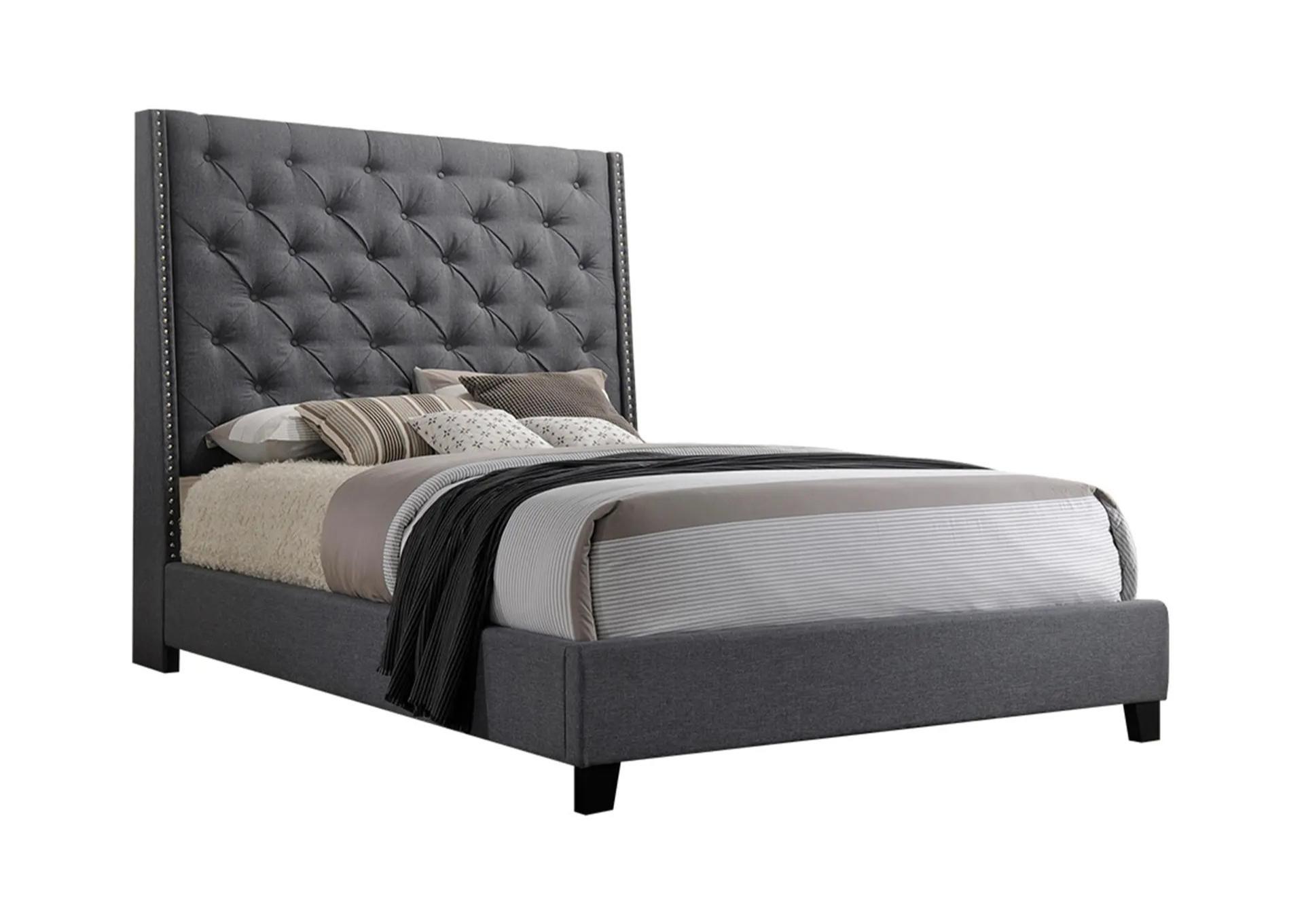 CHANTILLY GREY KING BED,CROWN MARK INT.