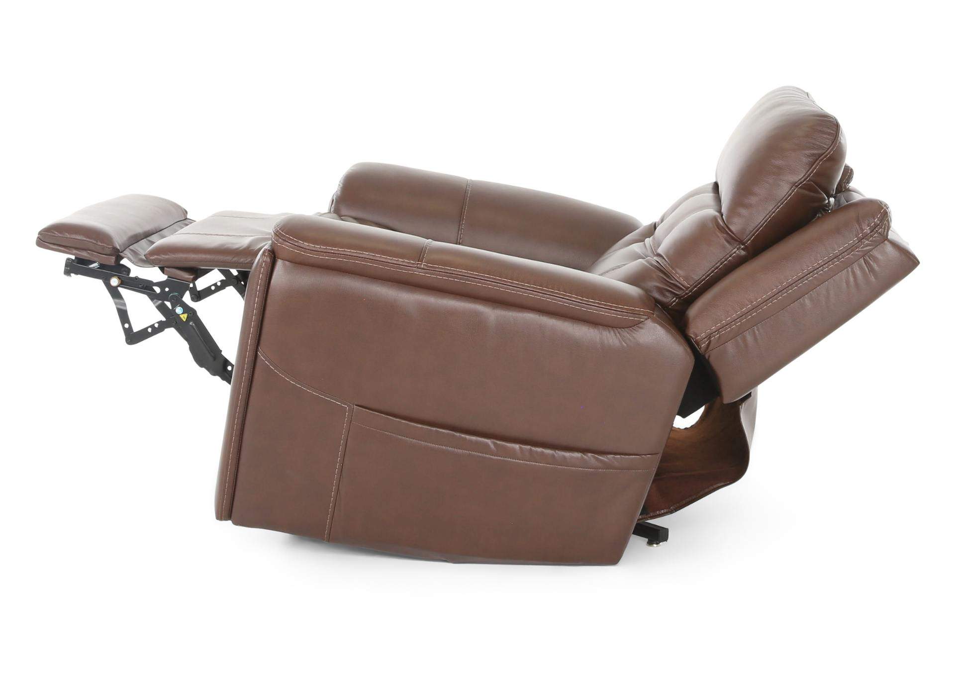 COFFEE 100% LEATHER LIFT CHAIR WITH HEAT, POWER ADJUSTABLE HEADREST AND LUMBAR,MEGA MOTION, LLC.