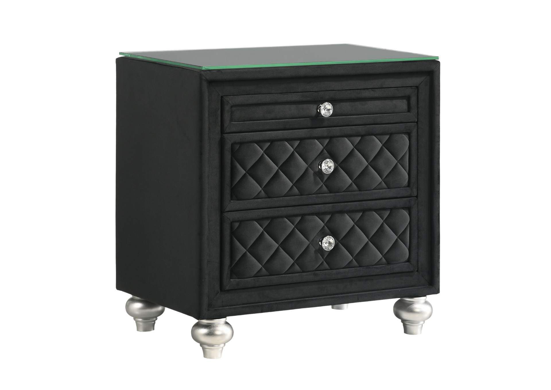 CAMEO BLACK NIGHTSTAND,CROWN MARK INT.