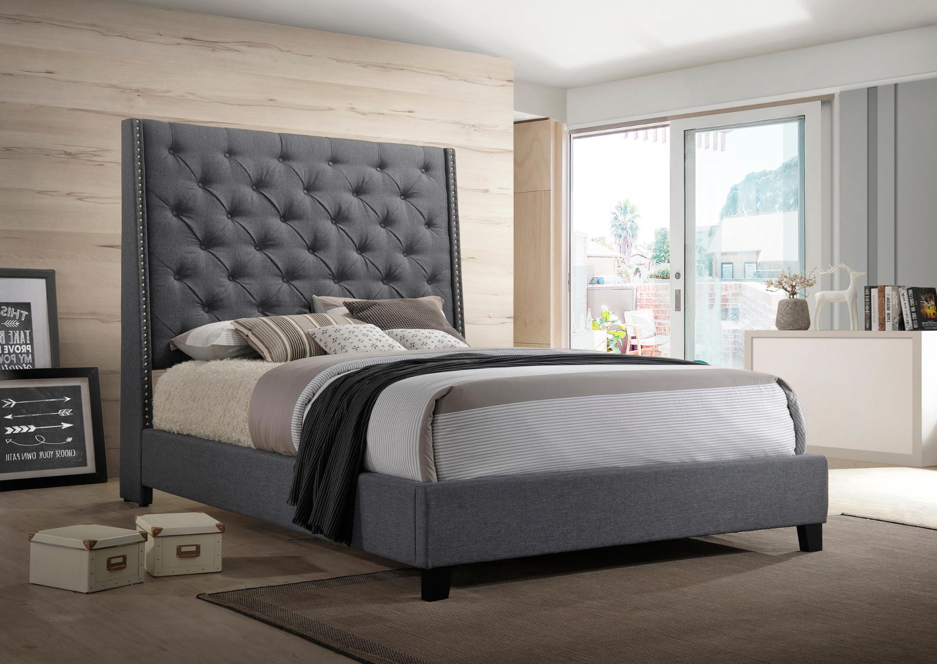 CHANTILLY GREY QUEEN BED,CROWN MARK INT.