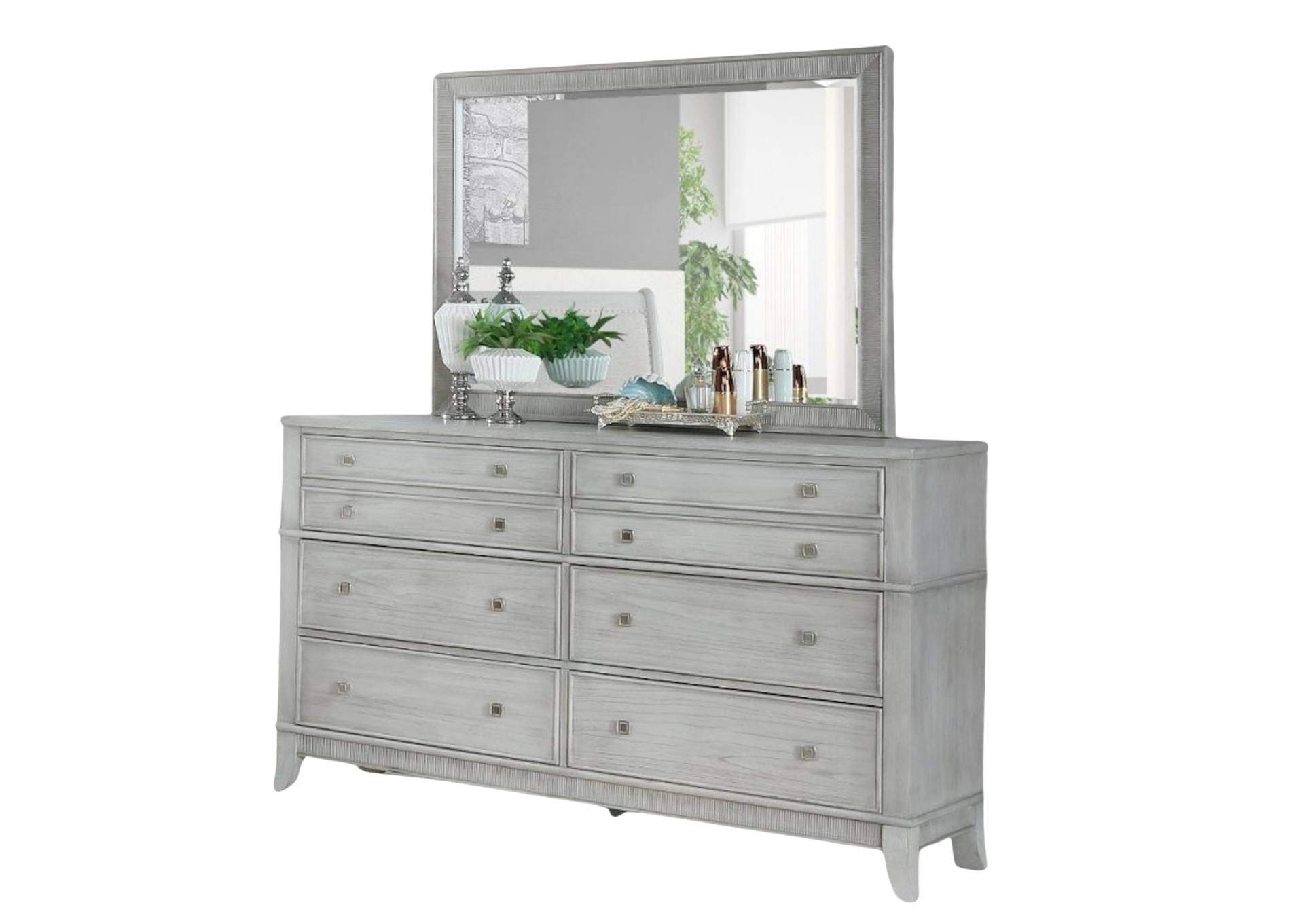 MINDI WASHED DRESSER AND MIRROR