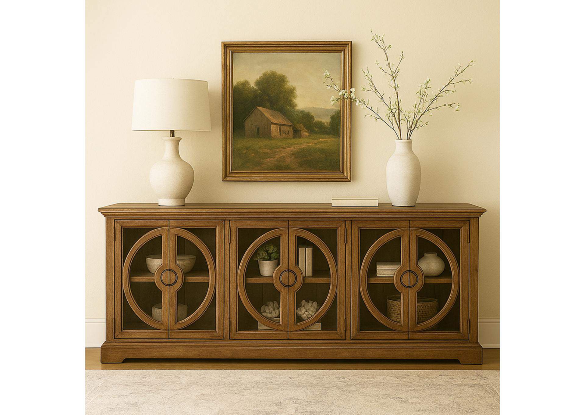 EVERTON SMOOTH PECAN CONSOLE,ARDENT HOME