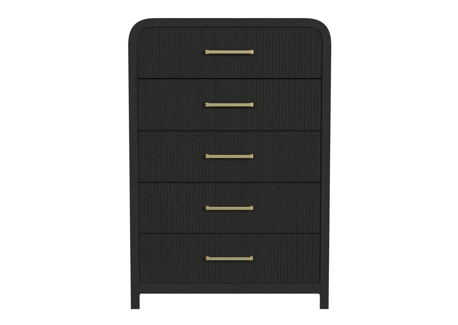 RIDGEMONT BLACK 5 DRAWER CHEST,ELEMENTS INTERNATIONAL GROUP, LLC