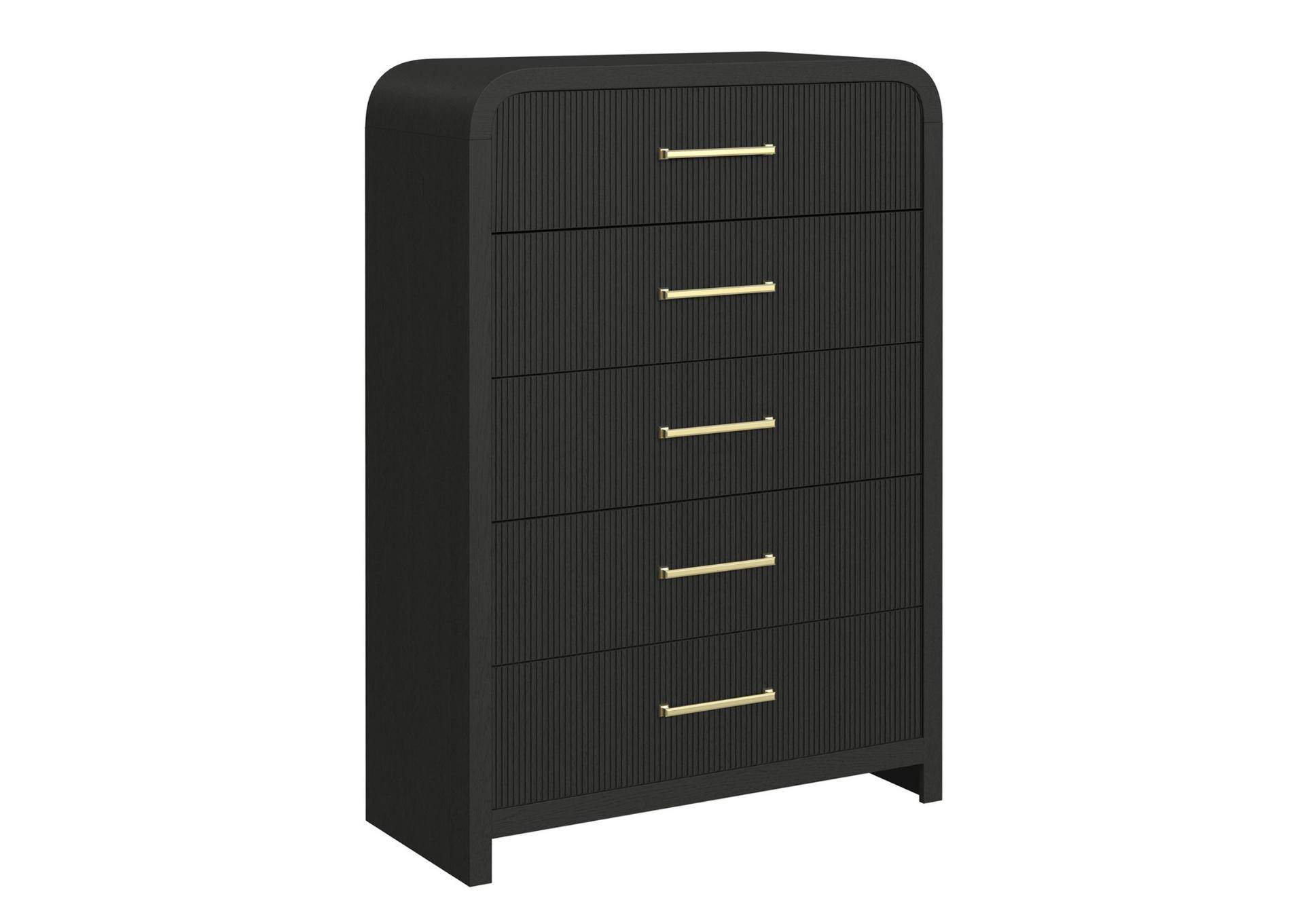 RIDGEMONT BLACK 5 DRAWER CHEST,ELEMENTS INTERNATIONAL GROUP, LLC