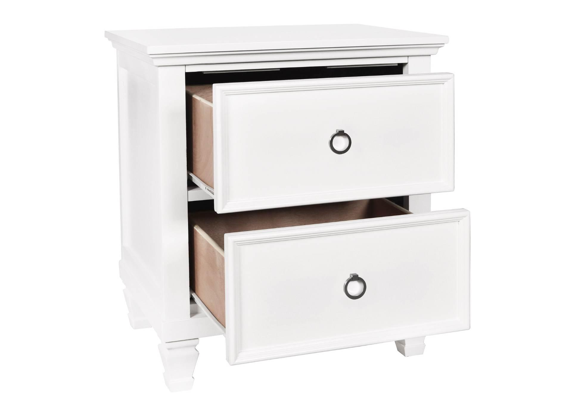 TAMARACK WHITE NIGHTSTAND,NEW CLASSIC HOME FURNISHING II