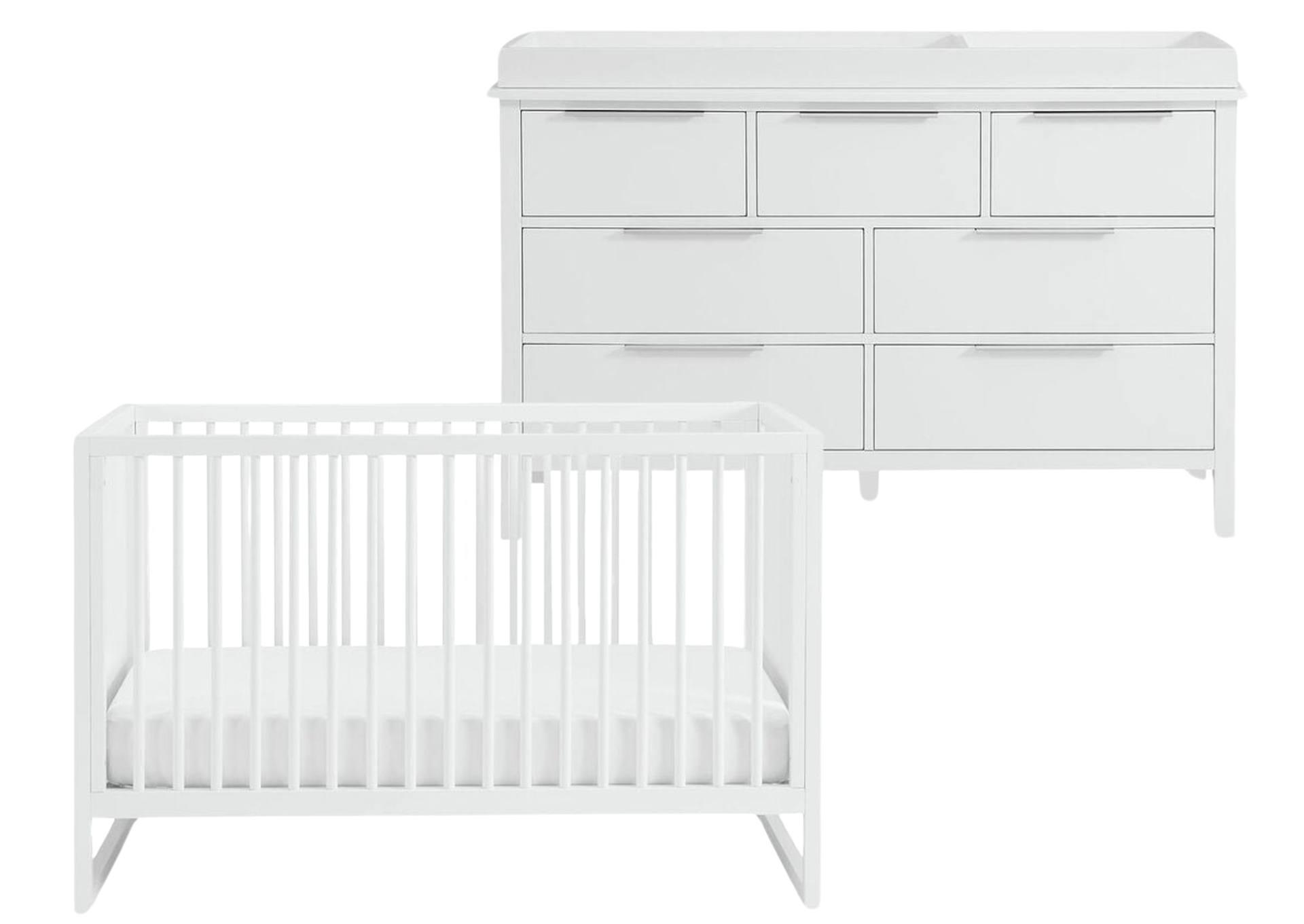 LAUREN CRIB WITH DRESSER AND TOPPER