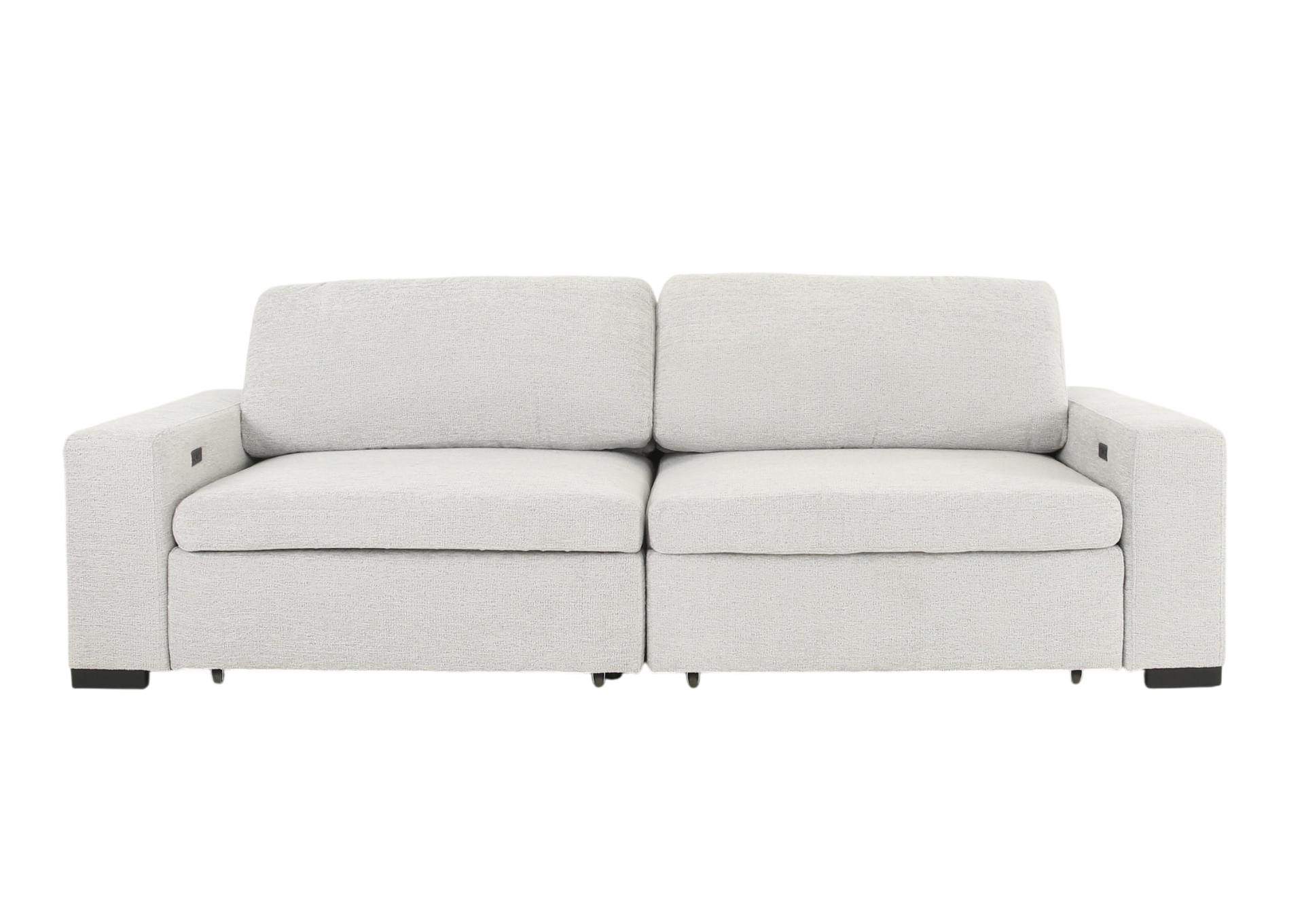 LACHLAN NICKEL POWER SOFA WITH SLIDING SEATS,CHEERS