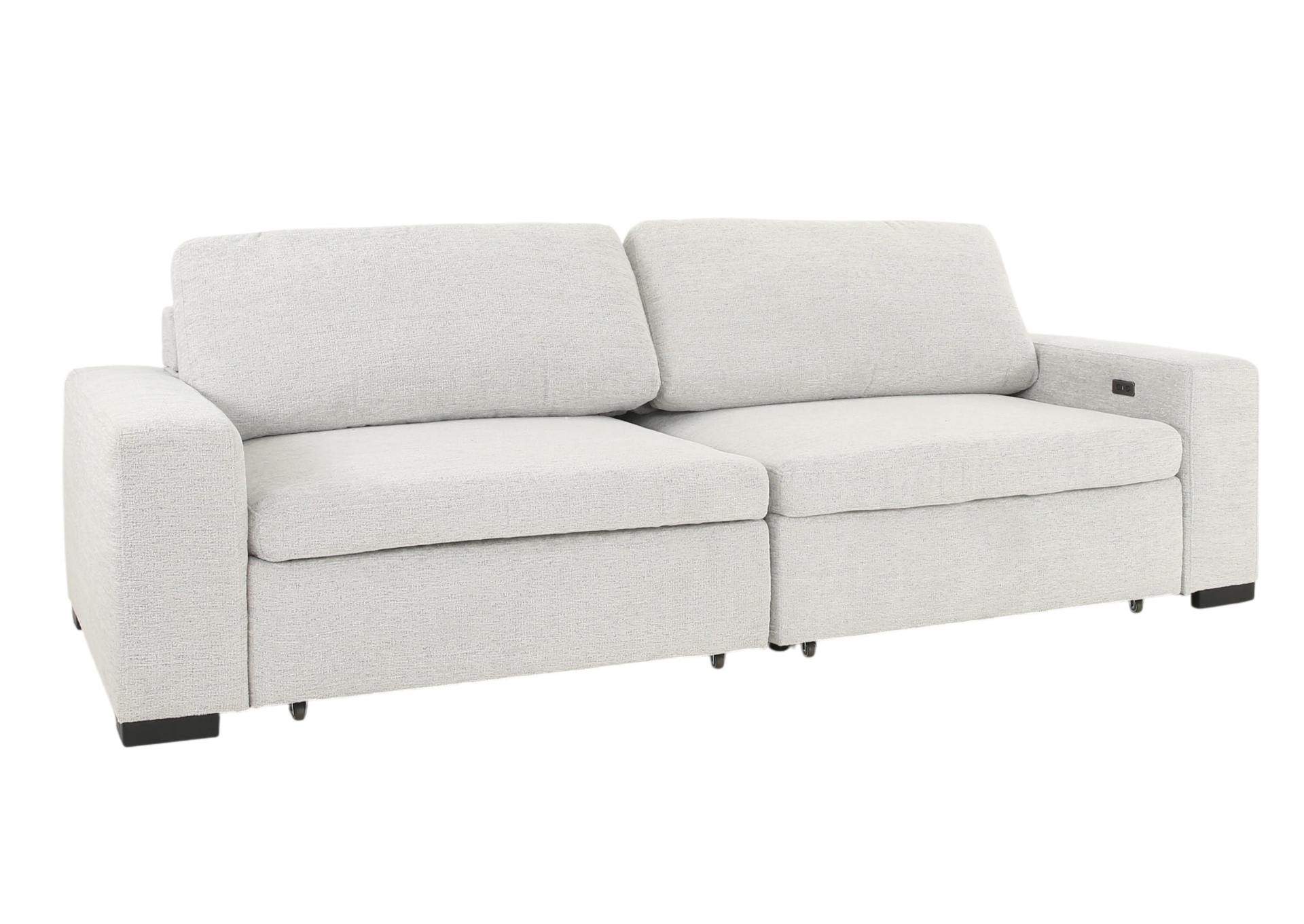 LACHLAN NICKEL POWER SOFA WITH SLIDING SEATS,CHEERS