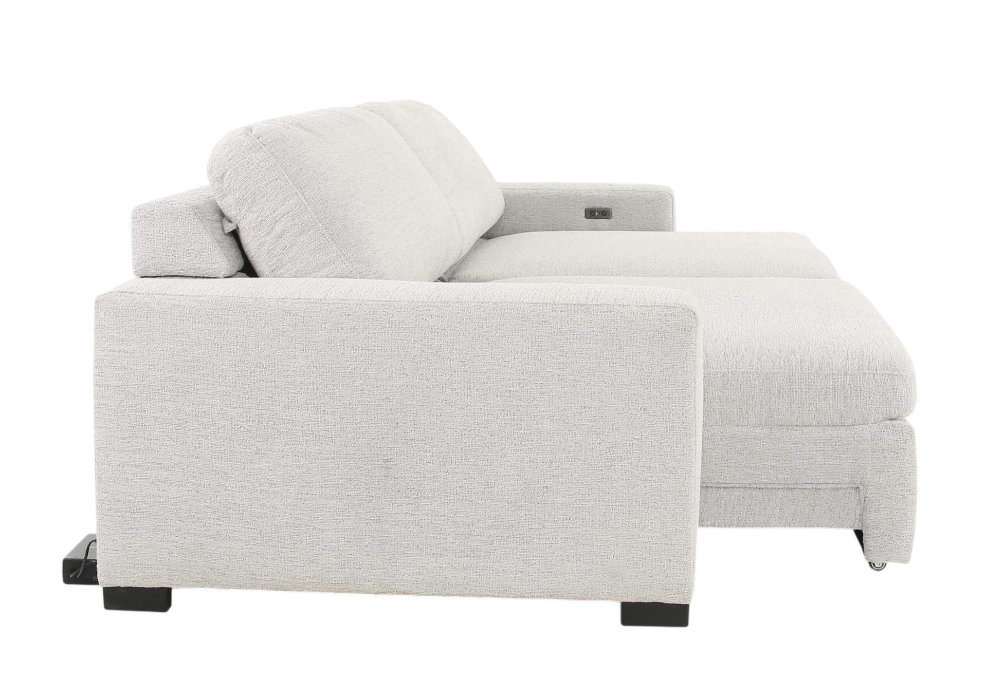 LACHLAN NICKEL POWER SOFA WITH SLIDING SEATS,CHEERS