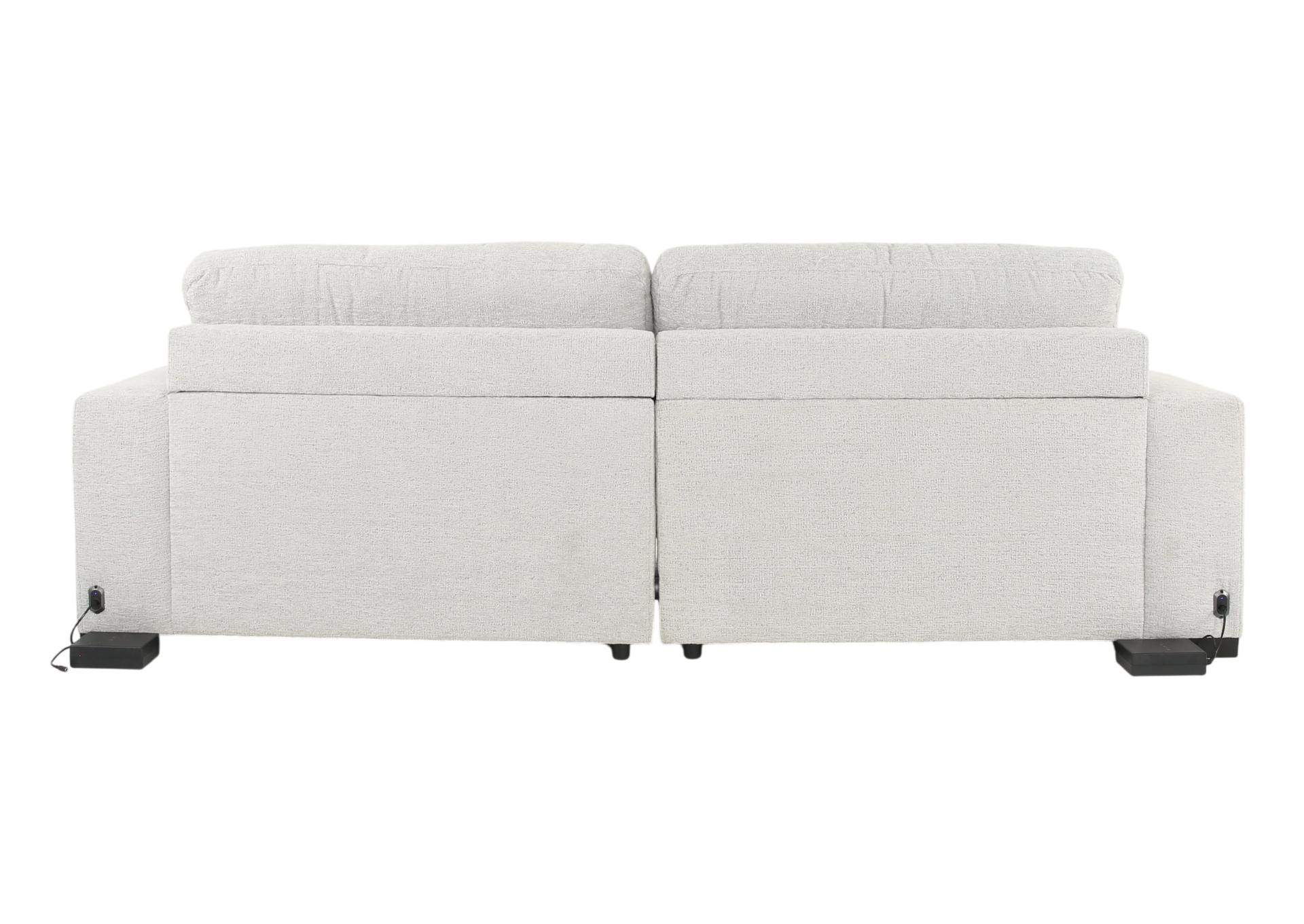 LACHLAN NICKEL POWER SOFA WITH SLIDING SEATS,CHEERS