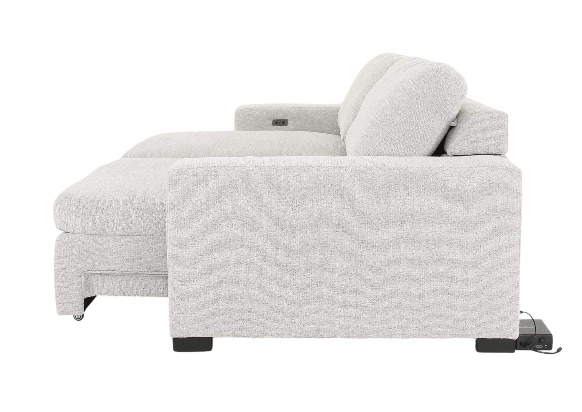 LACHLAN NICKEL POWER SOFA WITH SLIDING SEATS,CHEERS