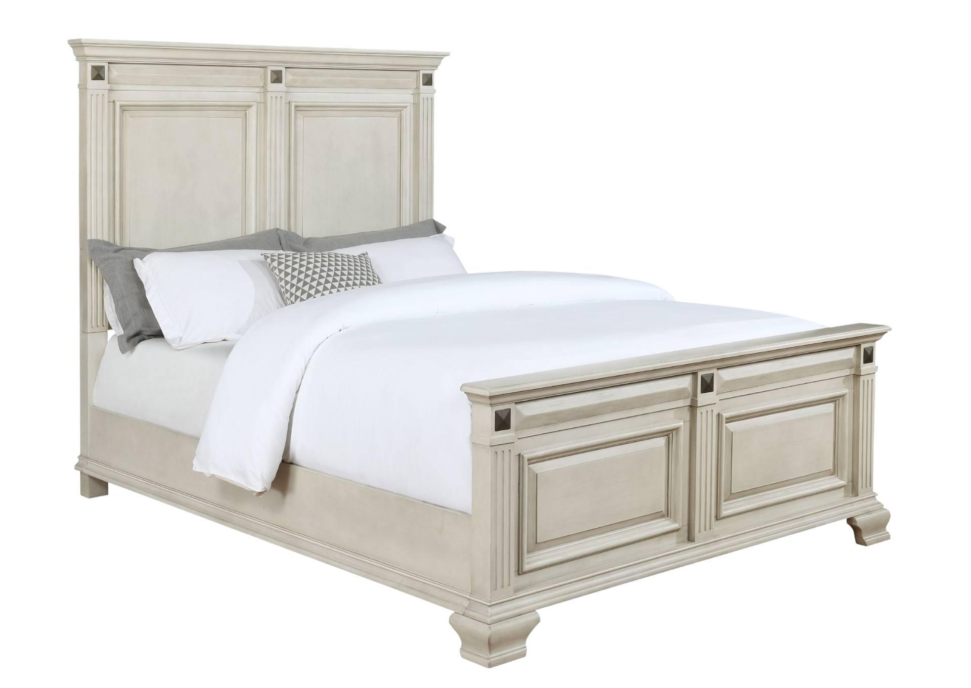 HALIFAX WHITE QUEEN BED,LIFESTYLE FURNITURE