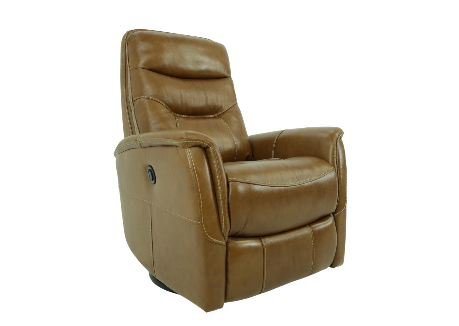 ANTONIO BUCKSKIN LEATHER POWER SWIVEL RECLINER,CHEERS