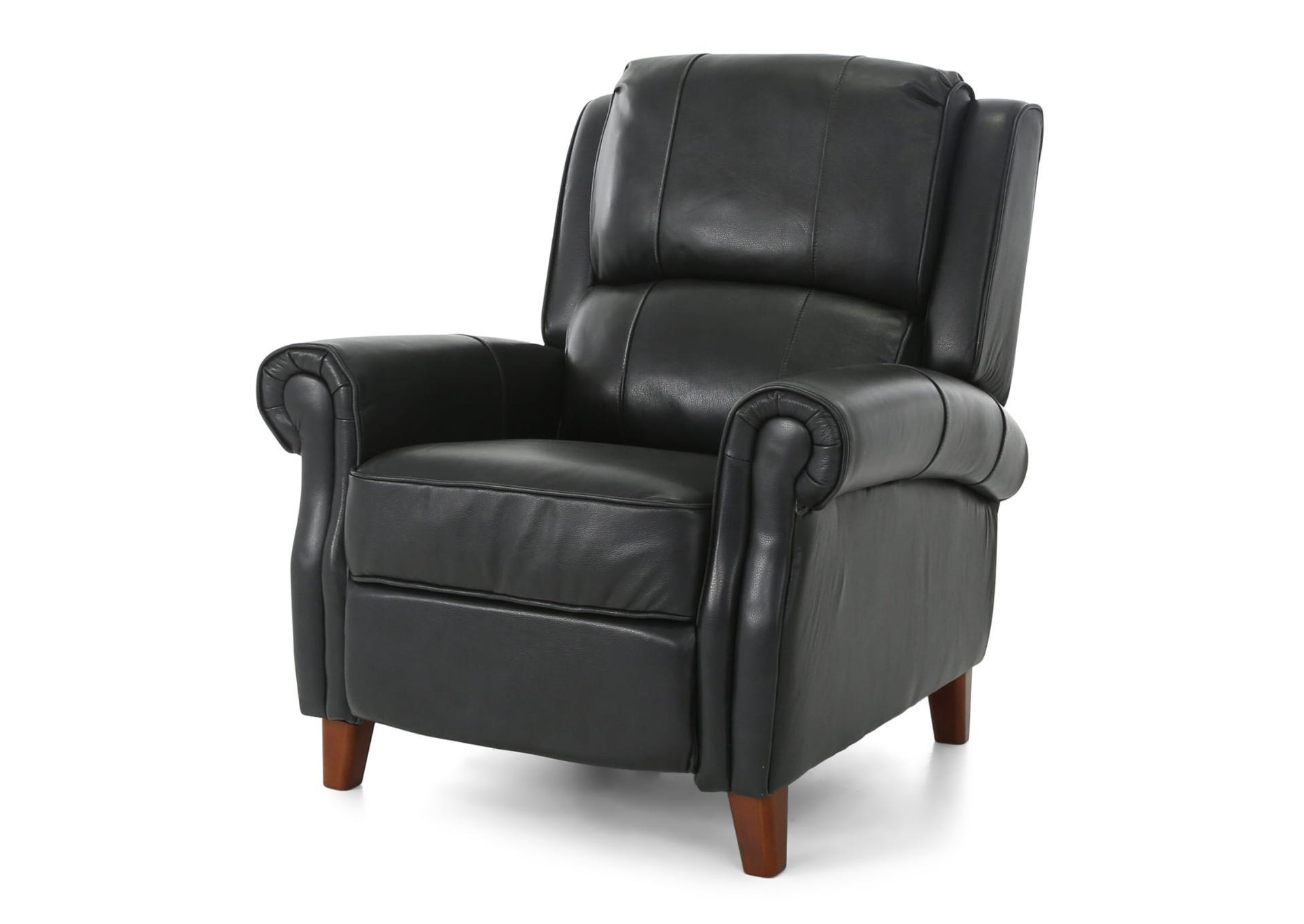 BRADENTON BLUEBERRY LEATHER PUSH BACK RECLINER,CHEERS