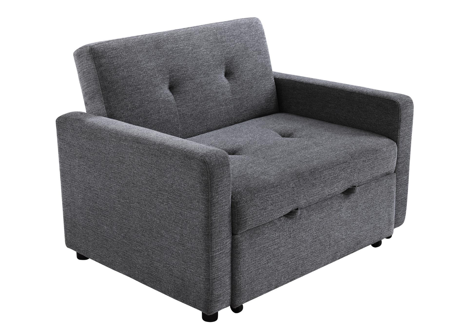 NOAH GRAY CHAIR WITH TWIN SLEEPER,STEVE SILVER COMPANY