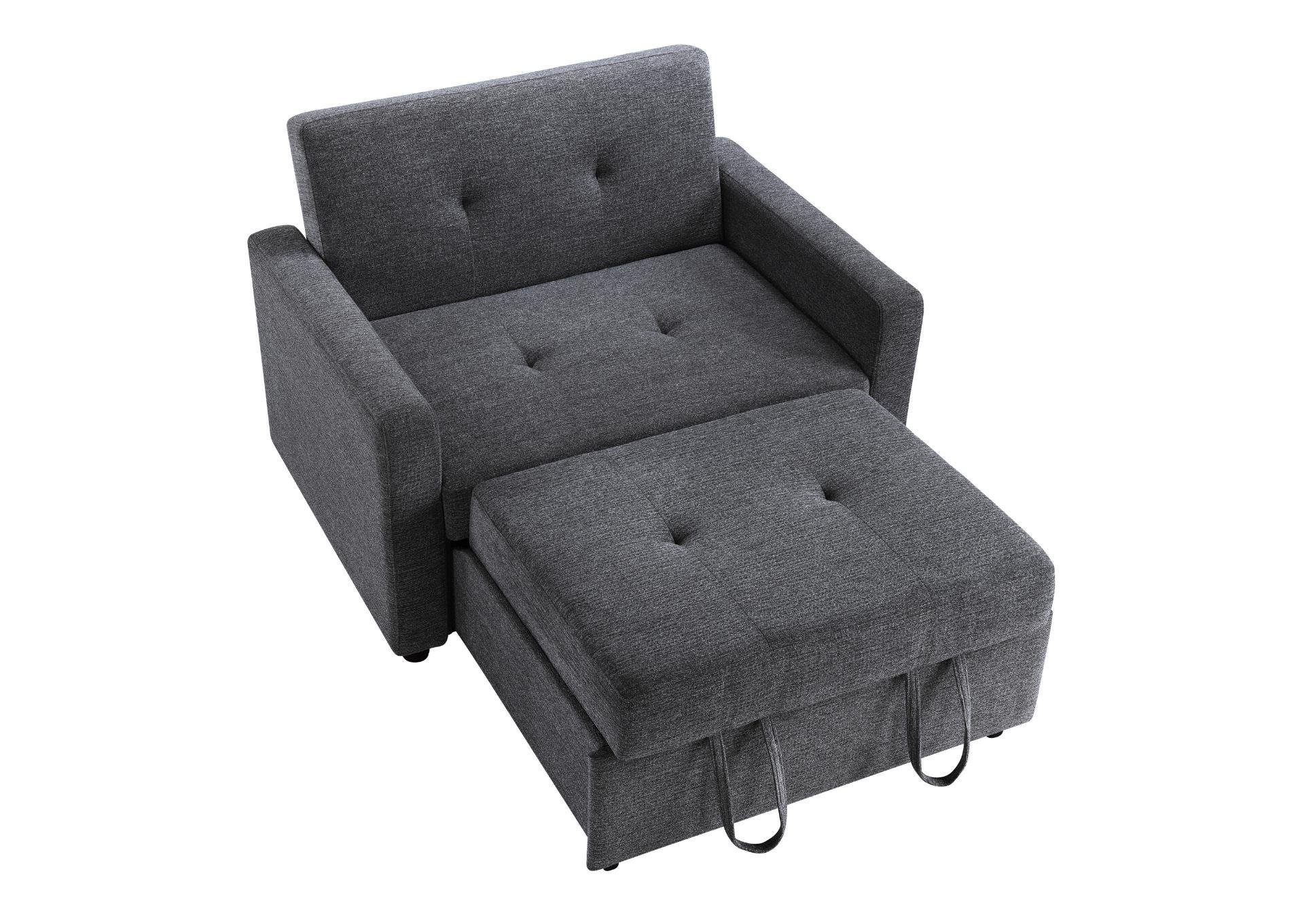 NOAH GRAY CHAIR WITH TWIN SLEEPER,STEVE SILVER COMPANY