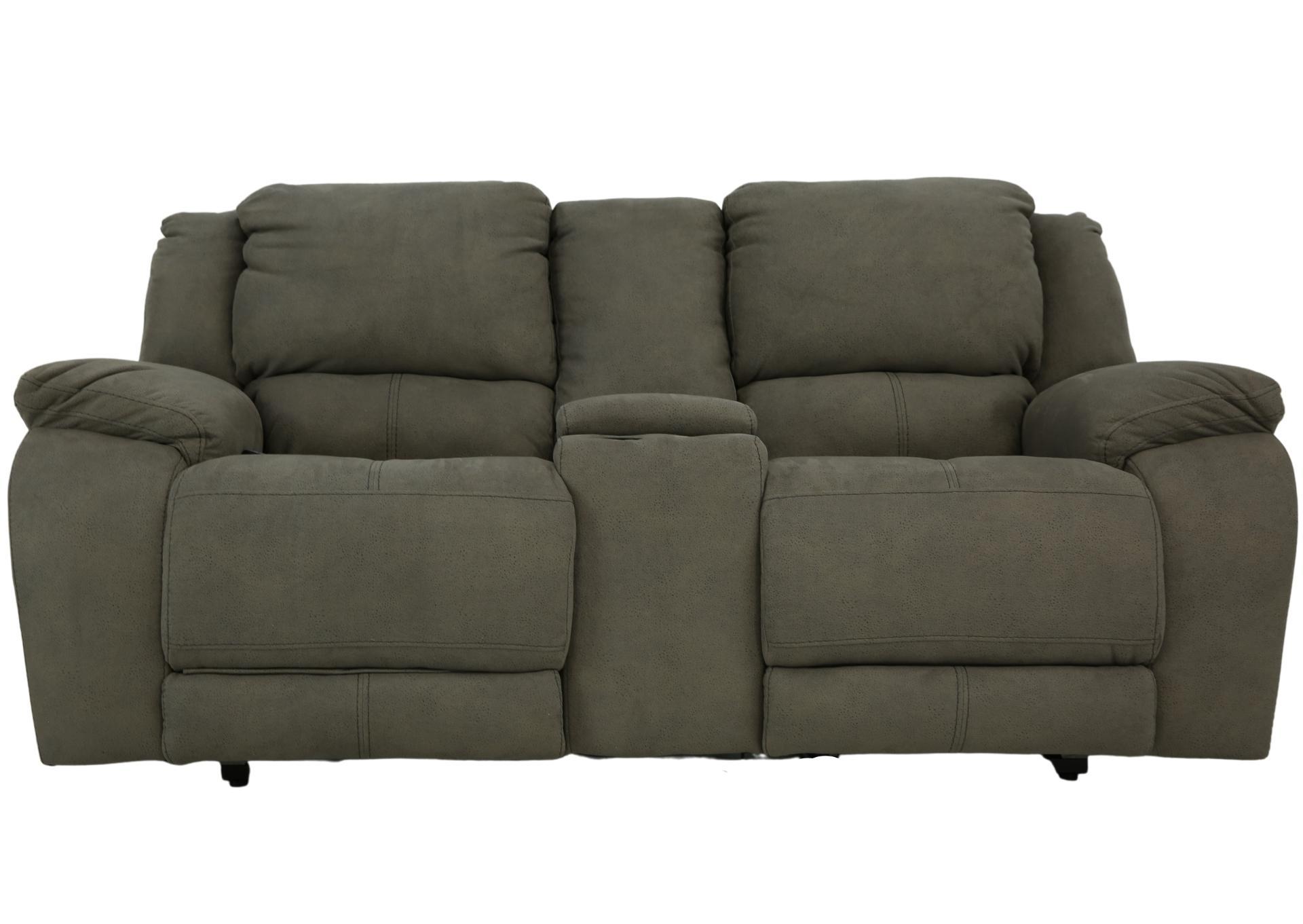 RYLEN STONE 3P POWER CONSOLE LOVESEAT,HOMESTRETCH