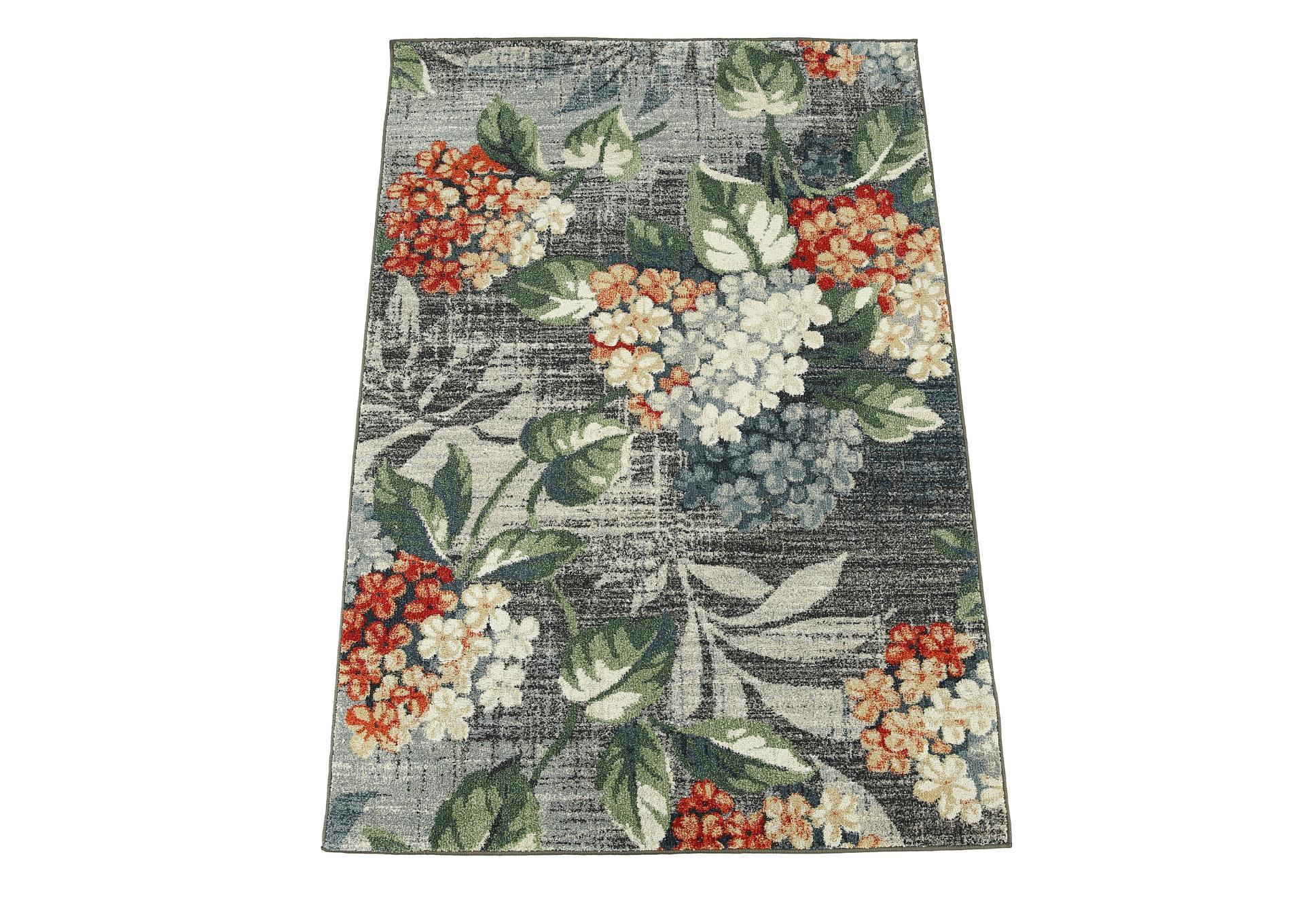 SIMPLY SOUTHERN HODGE'S GARDEN CHARCOAL 5'3"X7'6" RUG