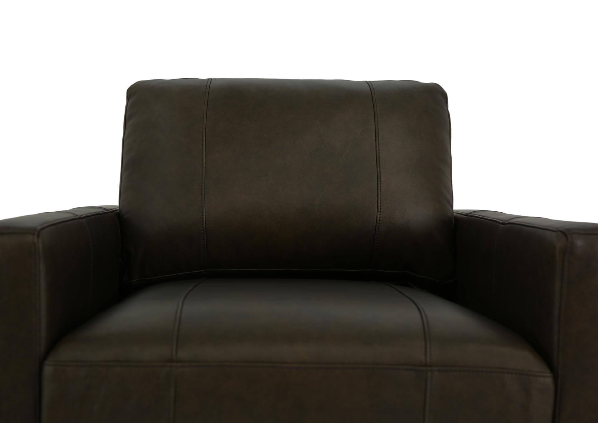 TRAFTON BROWN LEATHER CHAIR,BEST CHAIRS INC