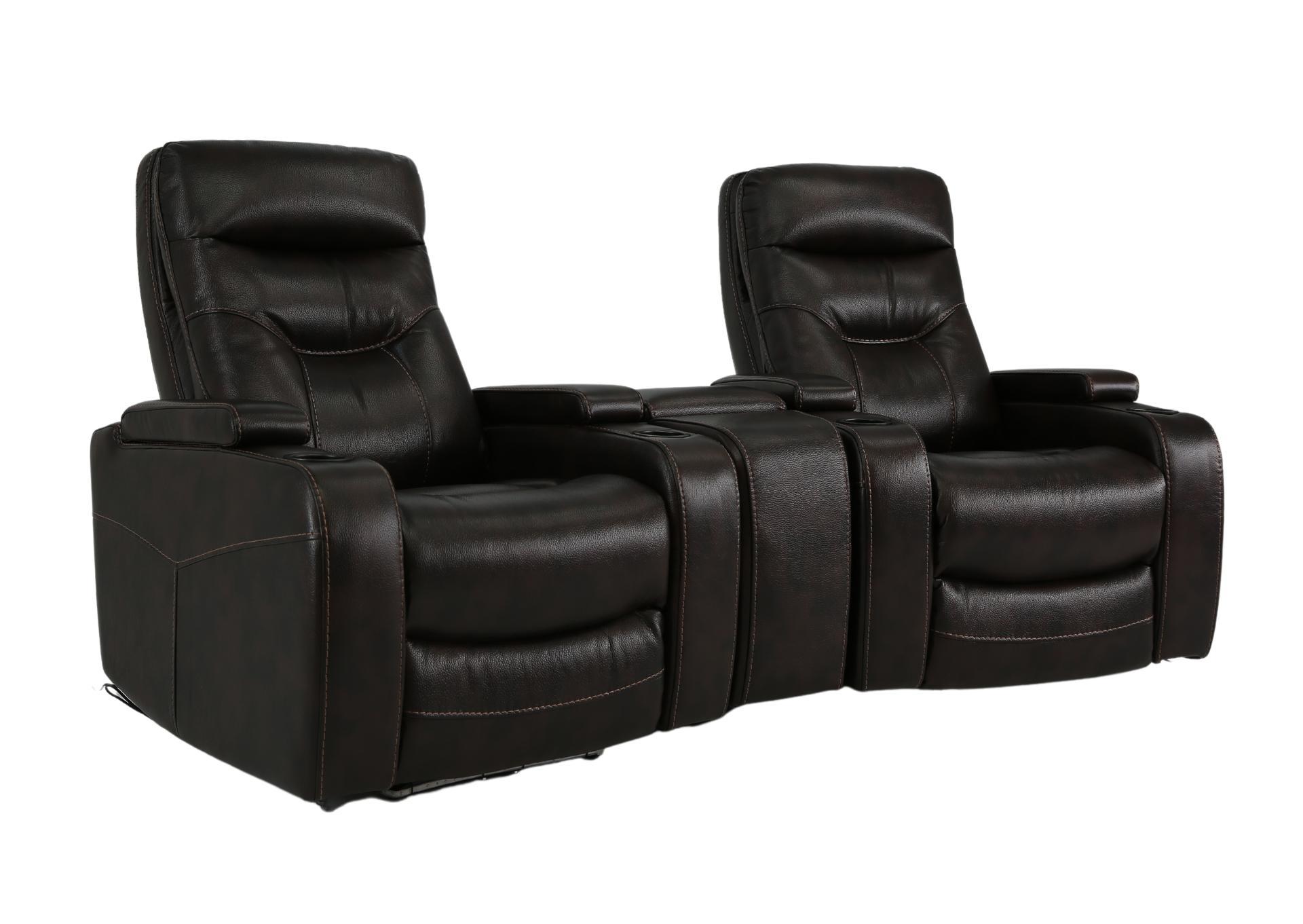 BOLTON WALNUT 2P POWER 3 PIECE THEATER SEATING WITH LIGHT,CHEERS