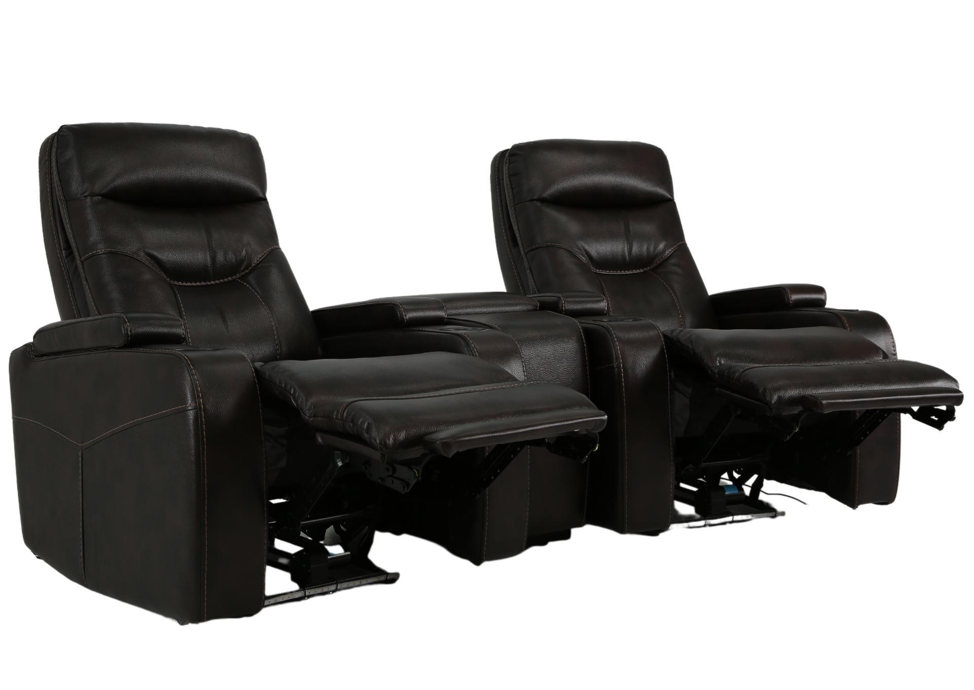 BOLTON WALNUT 2P POWER 3 PIECE THEATER SEATING WITH LIGHT,CHEERS