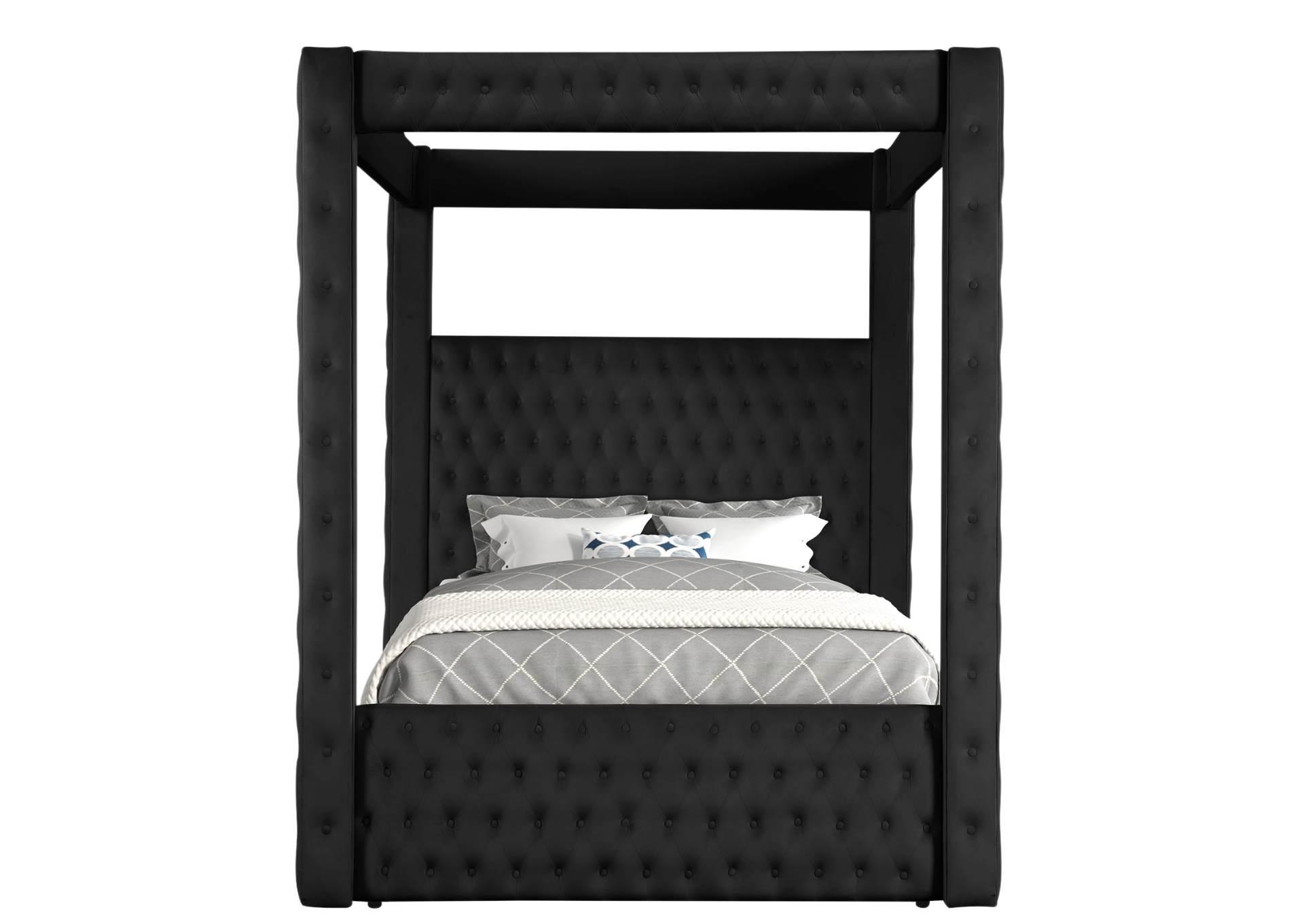 ANNABELLE BLACK CANOPY QUEEN BED,CROWN MARK INT.