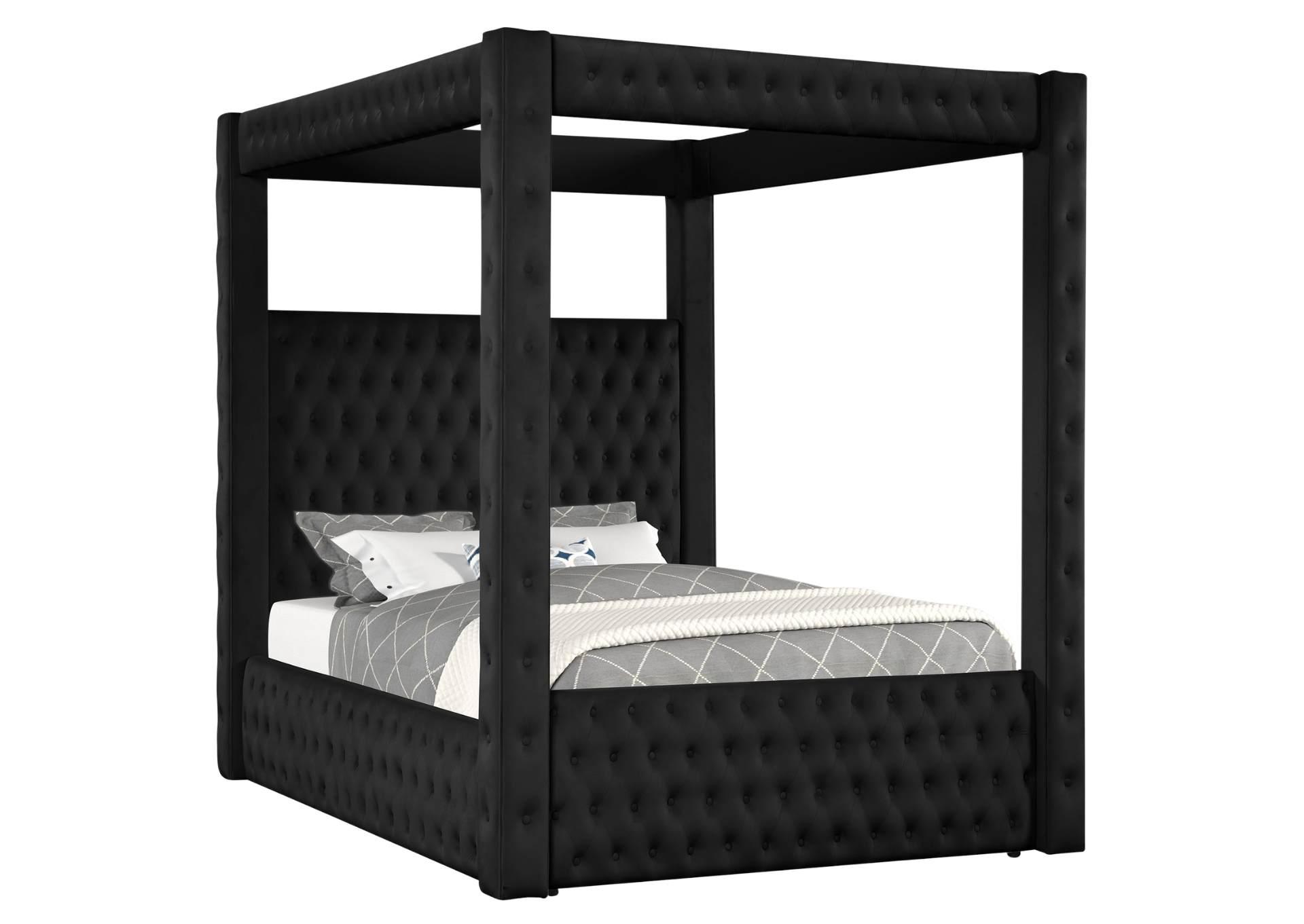 ANNABELLE BLACK CANOPY QUEEN BED,CROWN MARK INT.