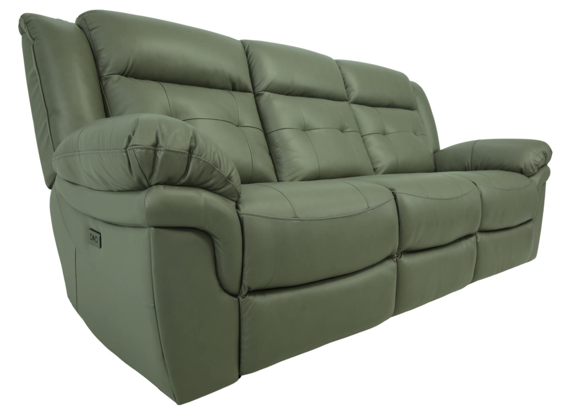 NEWBURY STONE LEATHER 1P POWER SOFA,CHEERS