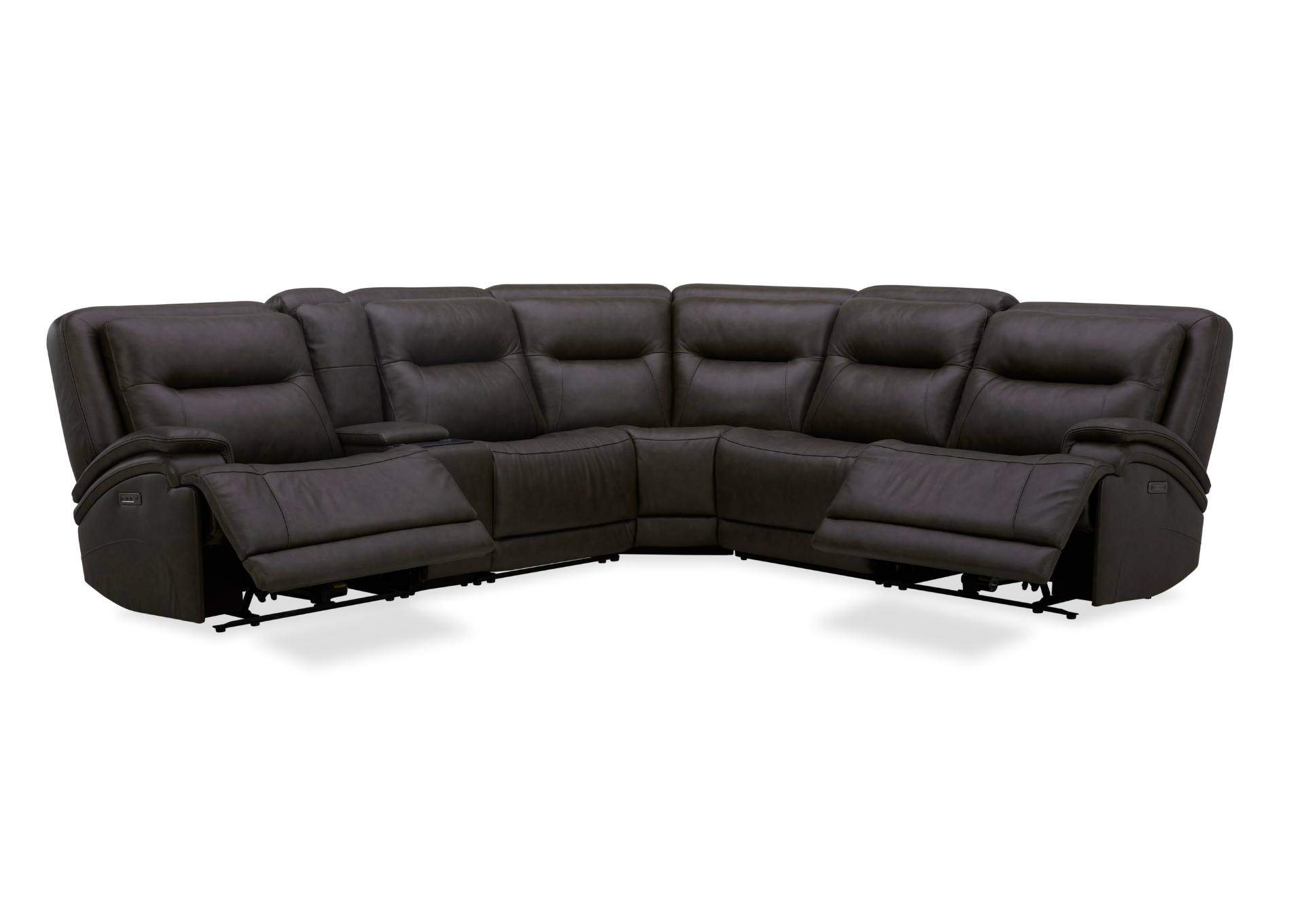 BROCKTON CHARCOAL 3P POWER 6 PIECE SECTIONAL,KUKA