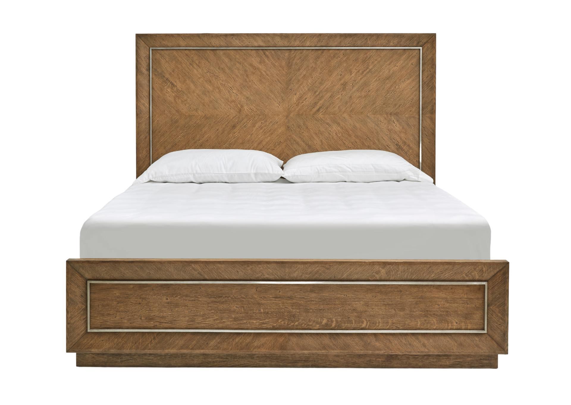 AMHERST LIGHT OAK KING PANEL BED,MAGS