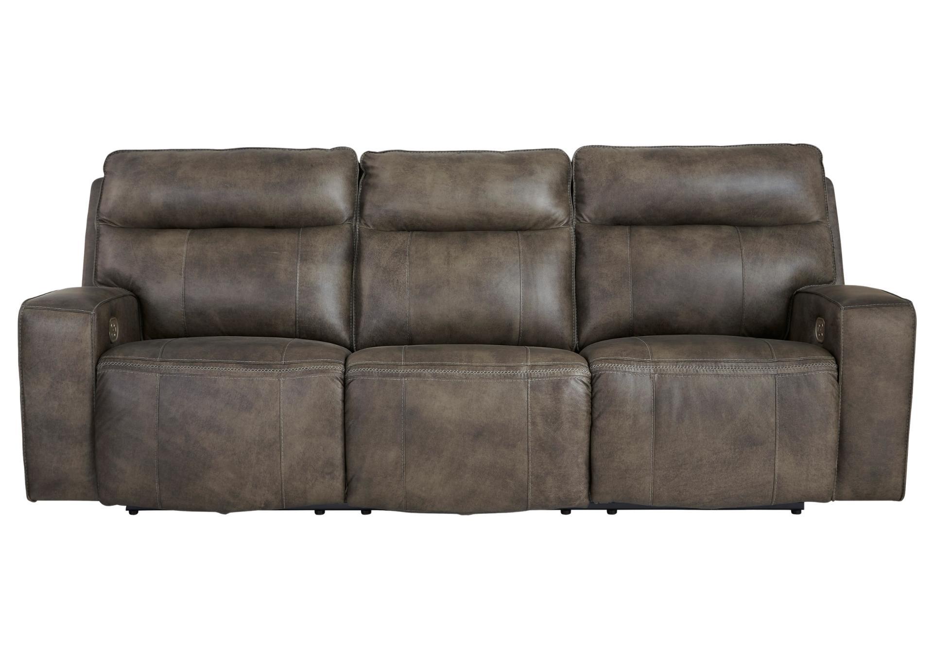 GAME PLAN CONCRETE LEATHER 2P POWER SOFA,ASHLEY FURNITURE INC.