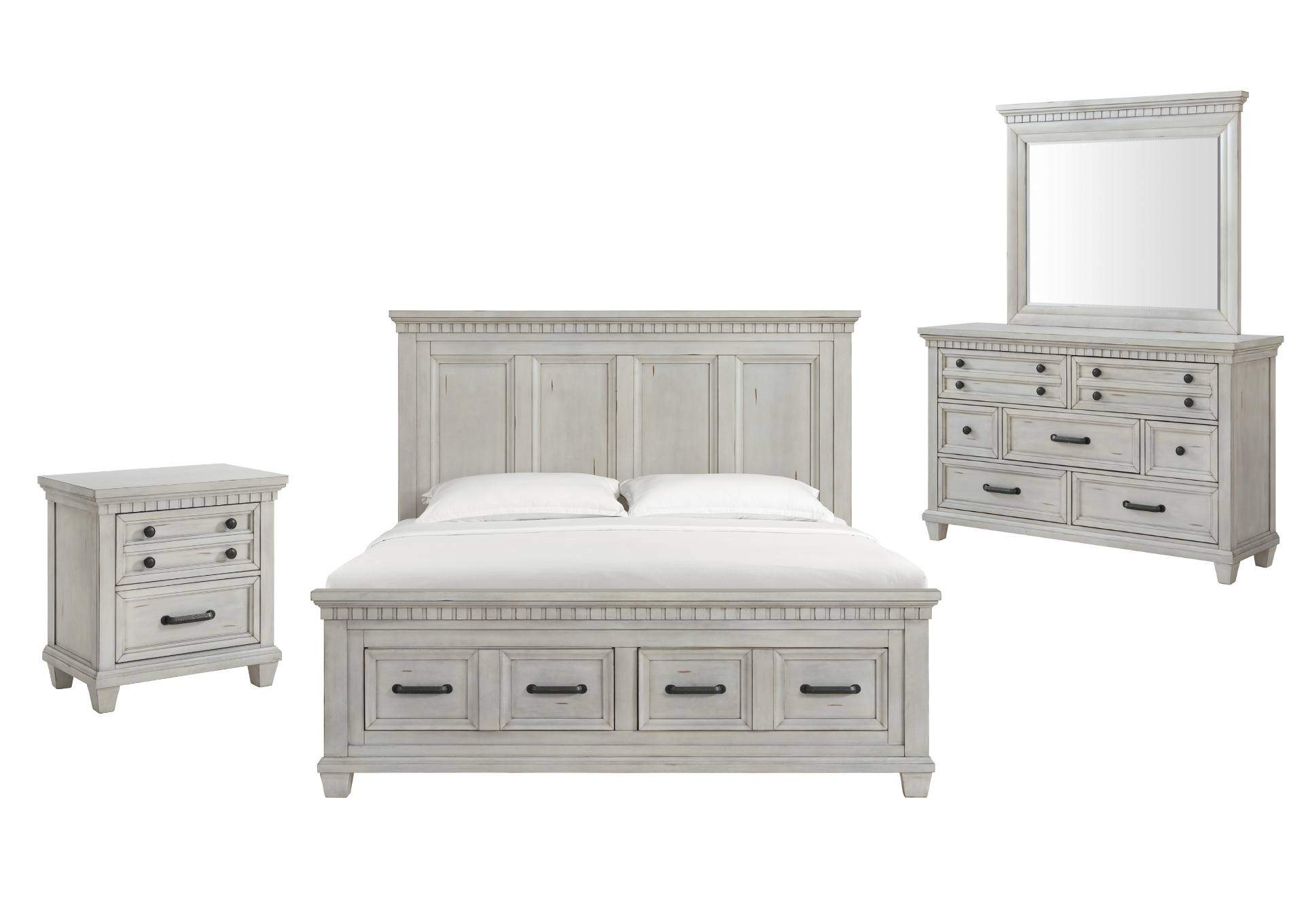 MCCOY ANTIQUE WHITE KING BEDROOM