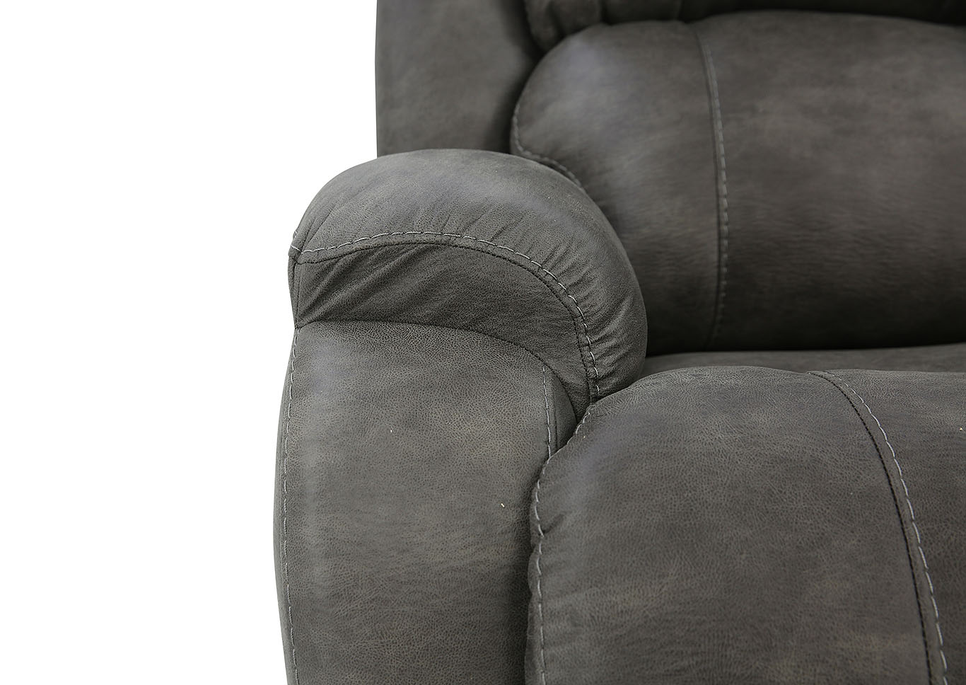 MAXWELL GREY RECLINING LOVESEAT WITH CONSOLE,HOMESTRETCH