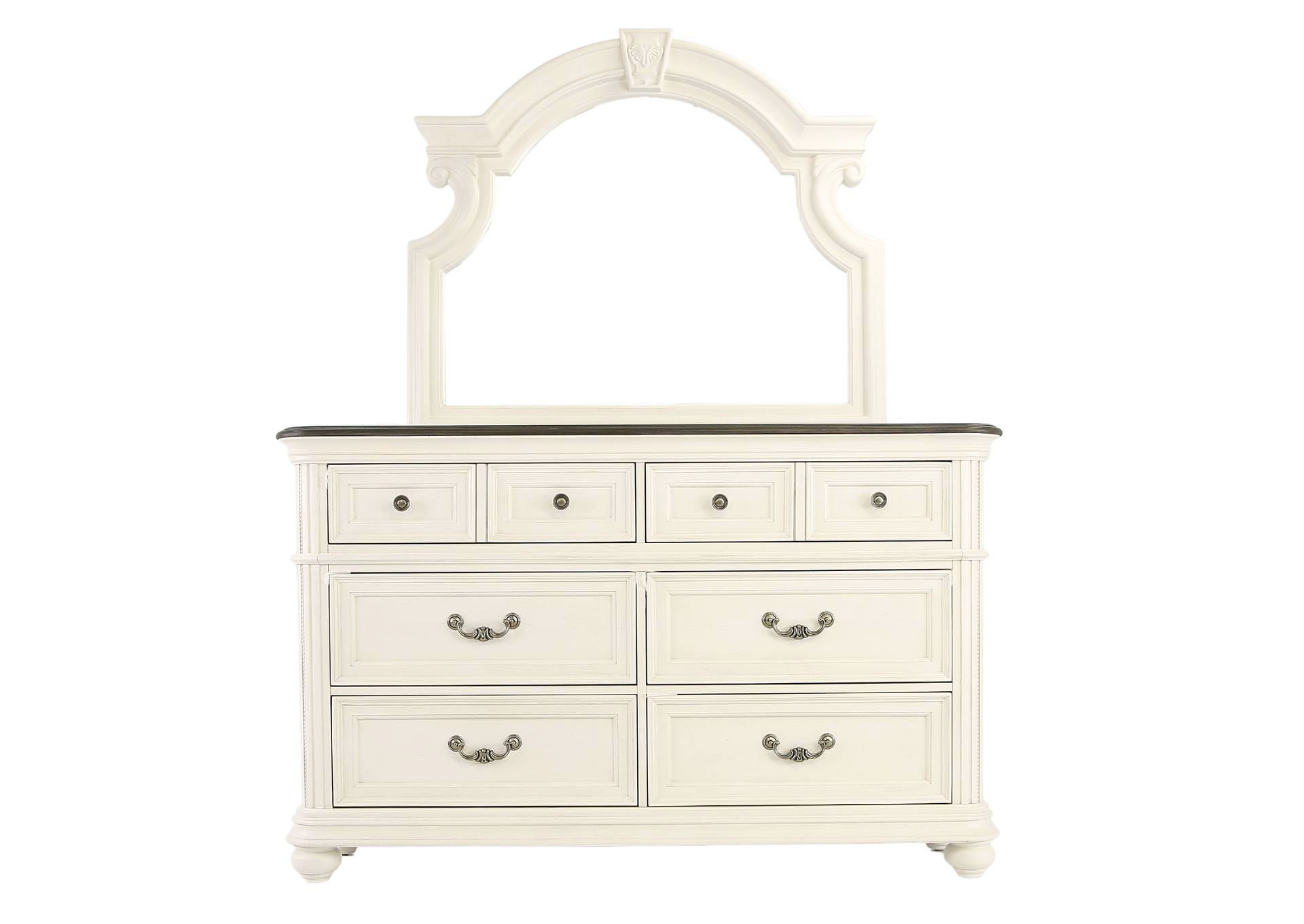 MALLORY WEATHERED DRESSER AND MIRROR,AVALON FURNITURE