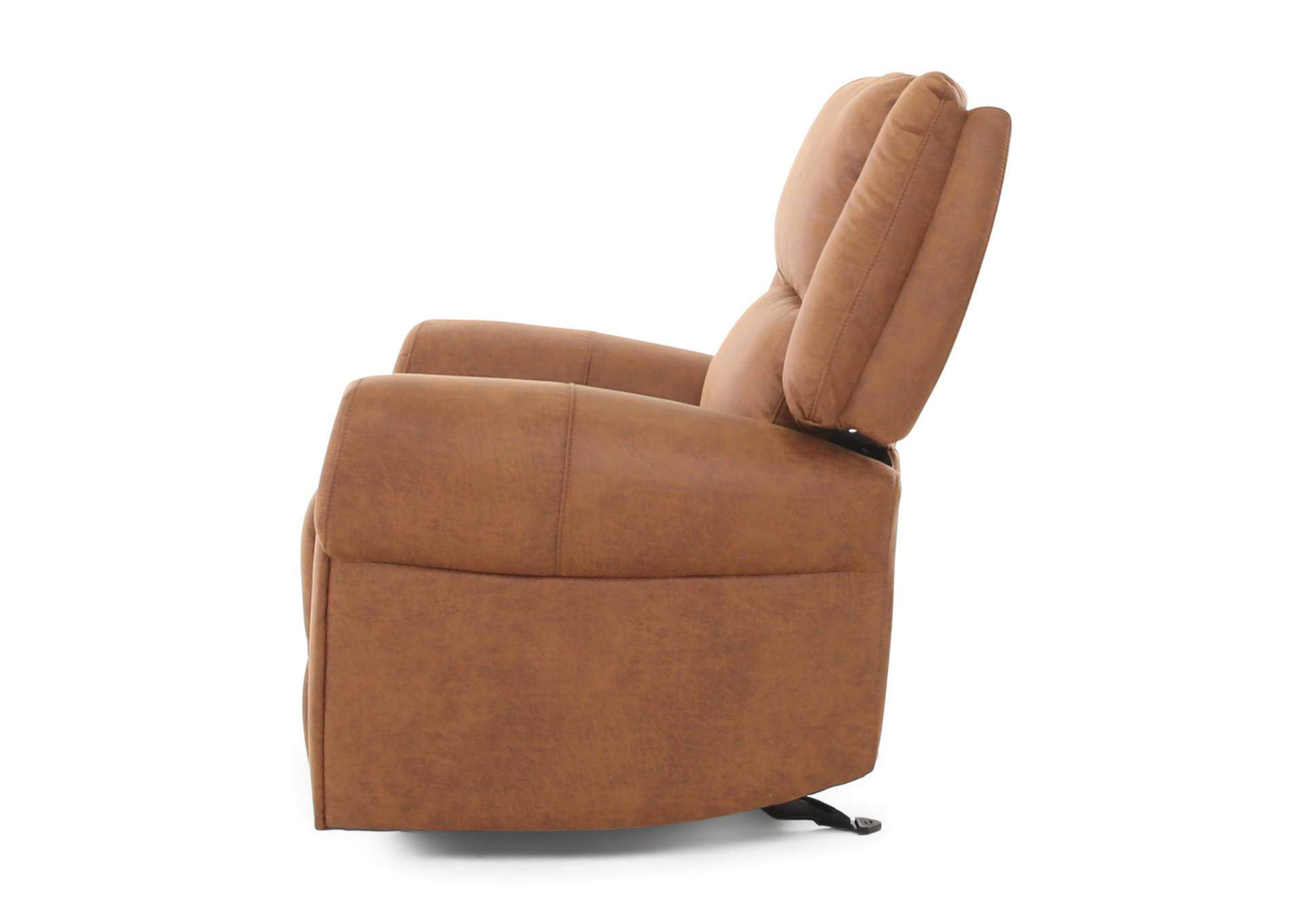 BRAZOS BROWN GLIDER RECLINER,CHEERS