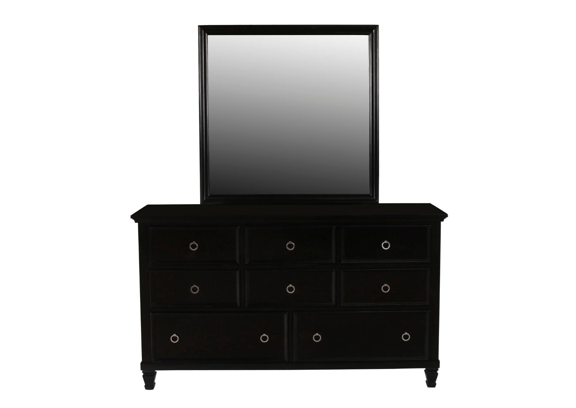 TAMARACK BLACK DRESSER AND MIRROR