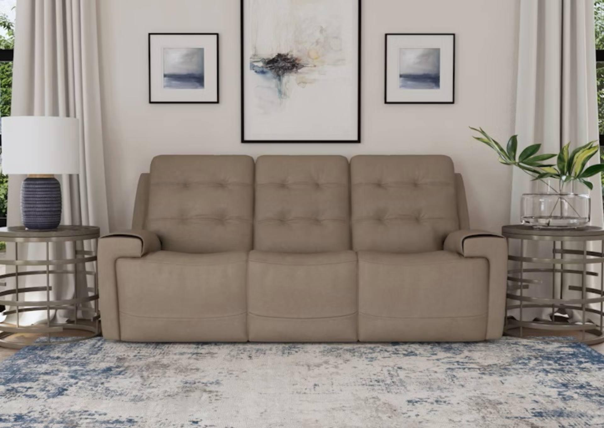 IRIS KHAKI POWER RECLINING SOFA P2,FLEXSTEEL INDUSTRIES INC.