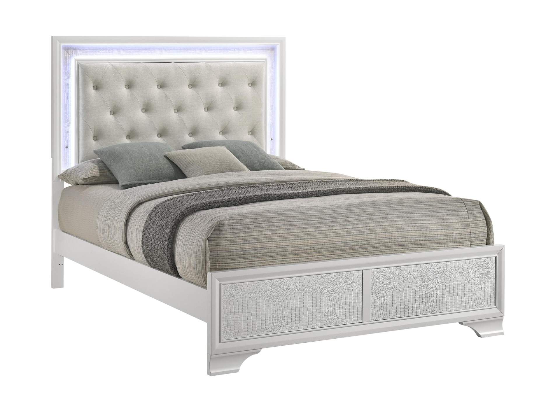 LYSSA FROST OAT QUEEN BED,CROWN MARK INT.