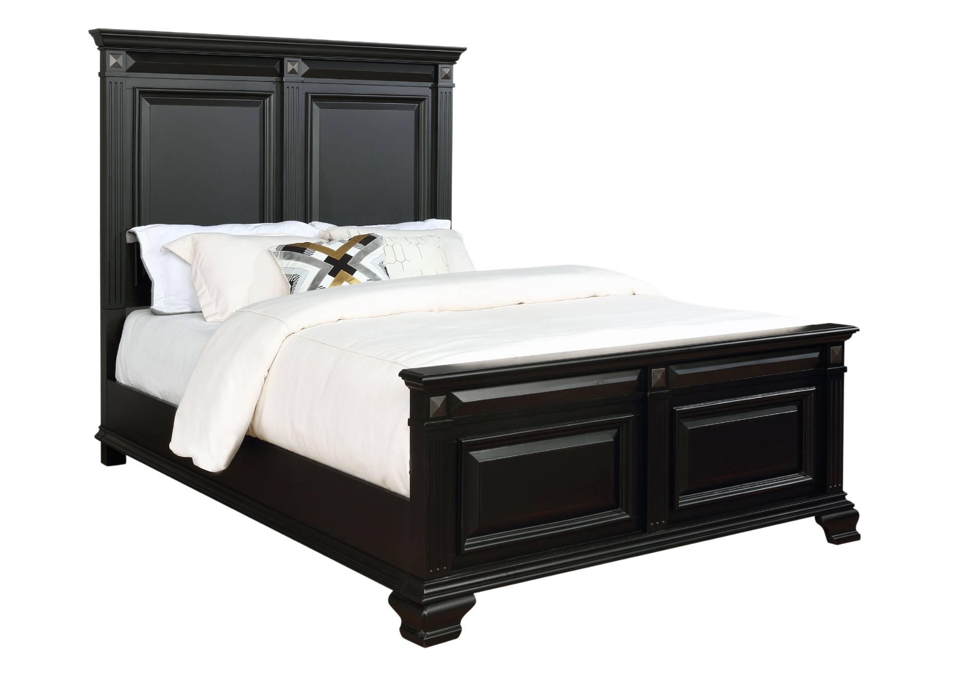 HALIFAX BLACK QUEEN BED,LIFESTYLE FURNITURE