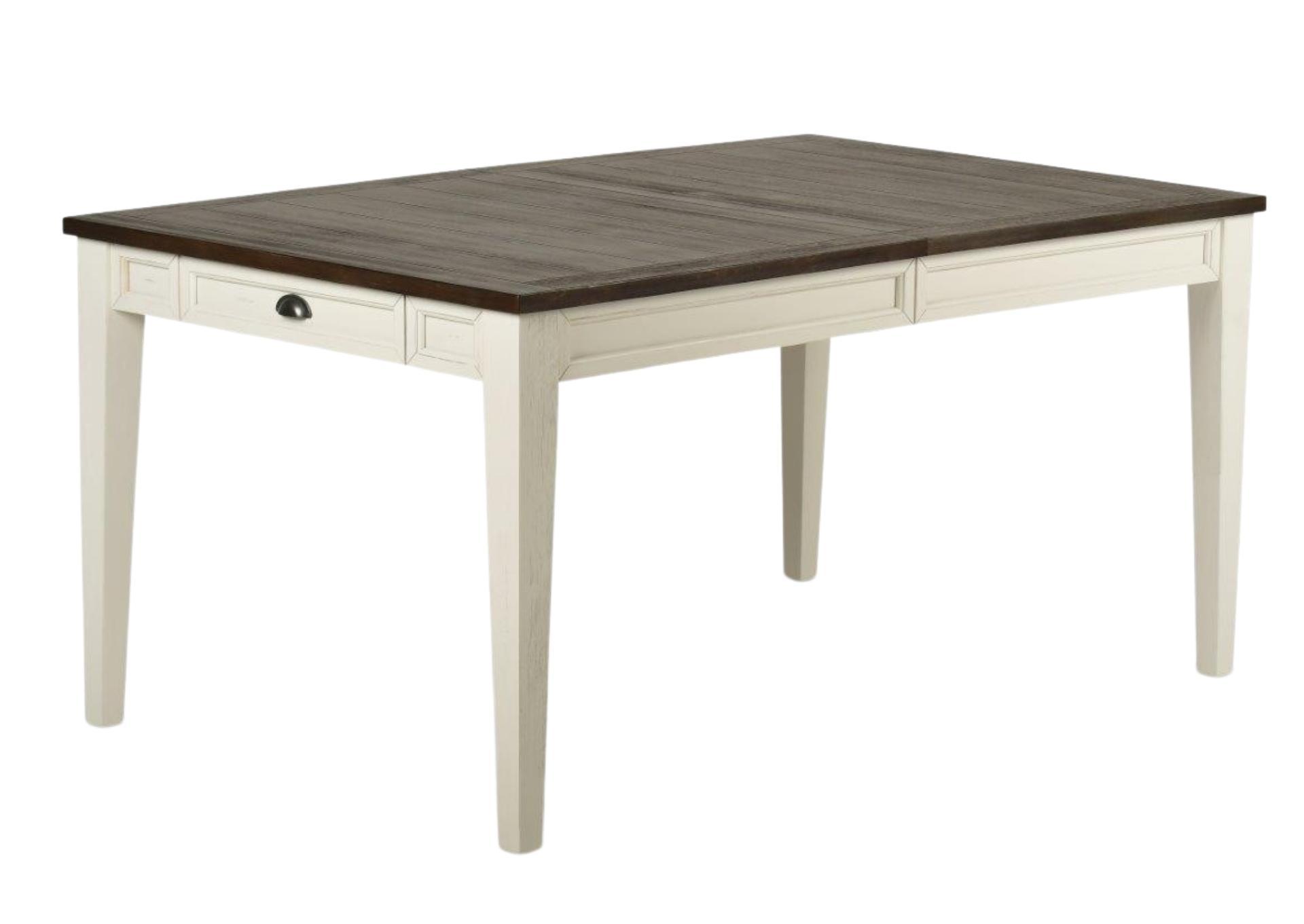 CAYLA TWO-TONE EXTENDABLE DINING TABLE,STEVE SILVER COMPANY