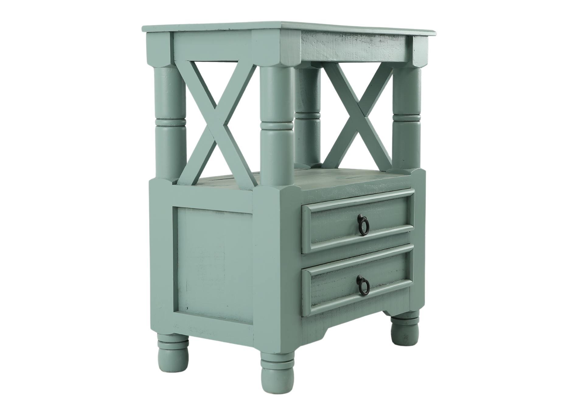 WAVERLY BLUE ACCENT TABLE,ARDENT HOME