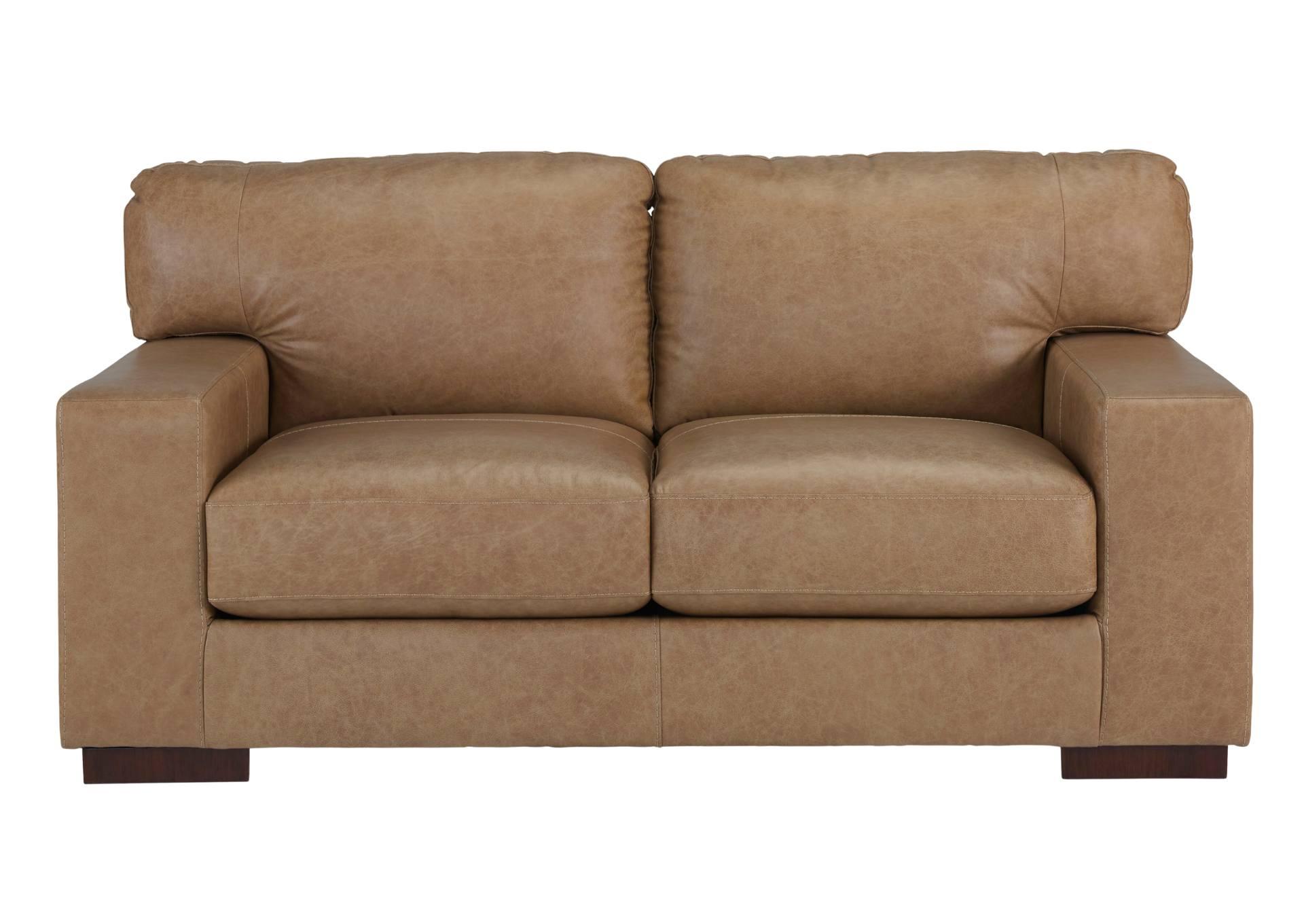 LOMBARDIA TUMBLEWEED LEATHER LOVESEAT,ASHLEY FURNITURE INC.