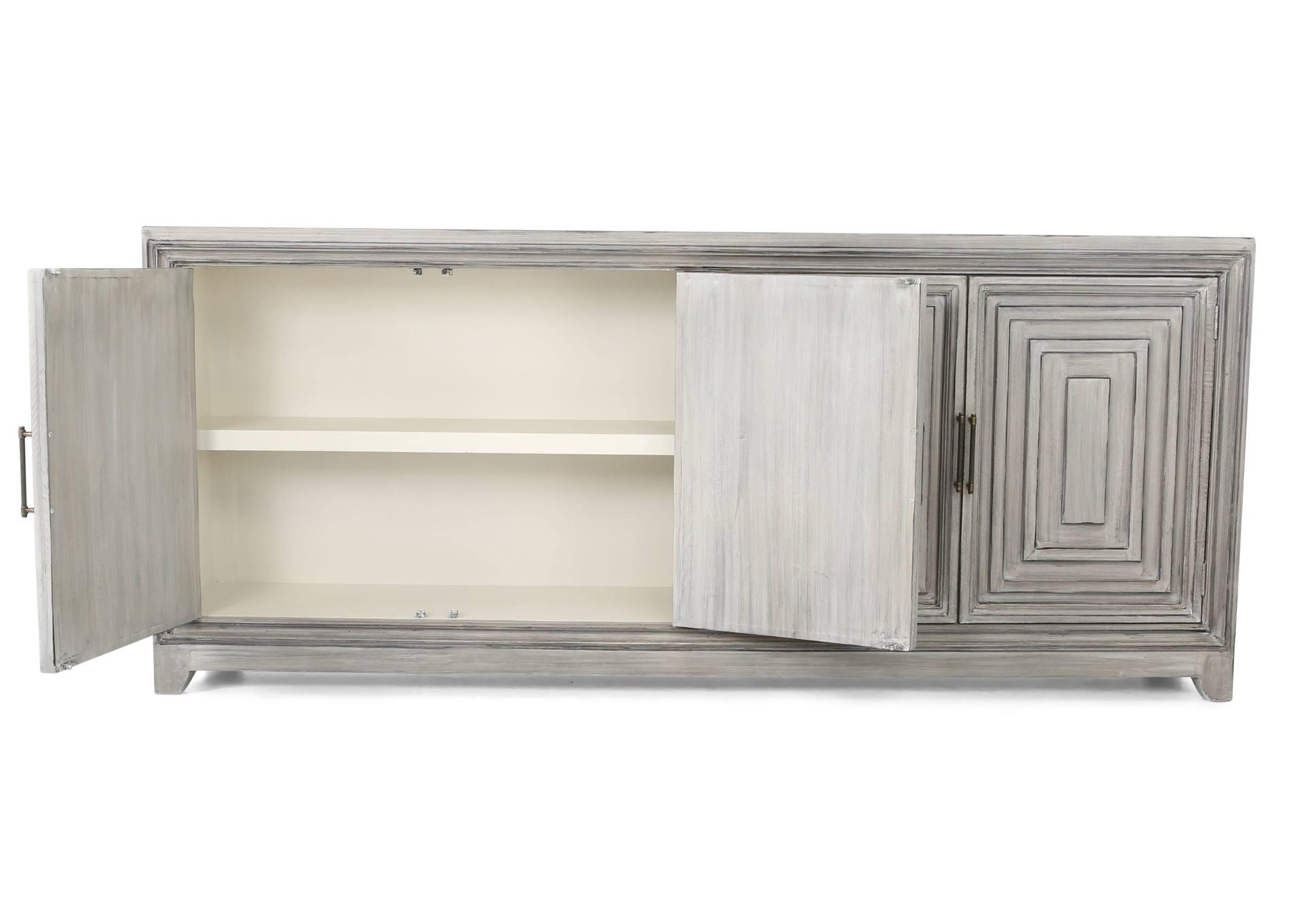 GRACE COSTELL GRAY 4 DOOR CONSOLE,ARDENT HOME