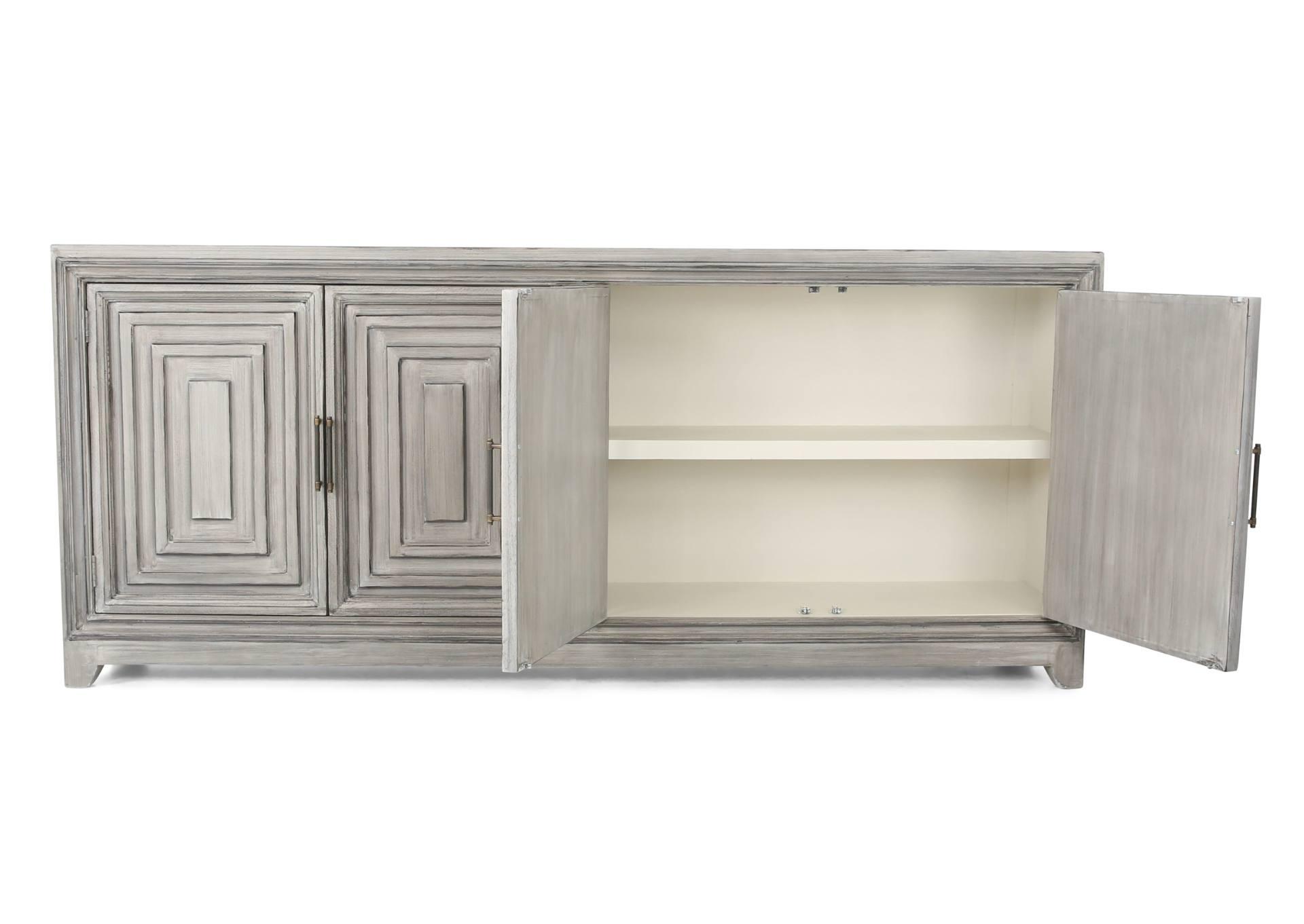 GRACE COSTELL GRAY 4 DOOR CONSOLE,ARDENT HOME