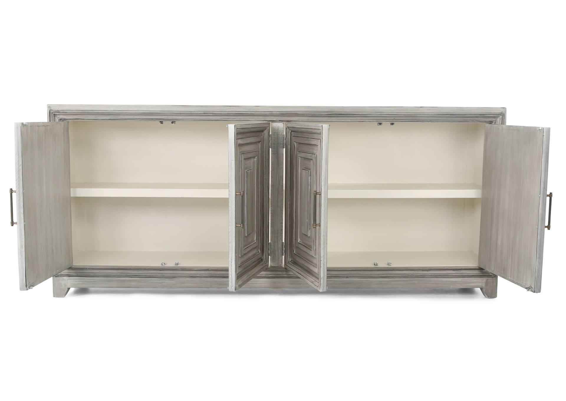 GRACE COSTELL GRAY 4 DOOR CONSOLE,ARDENT HOME